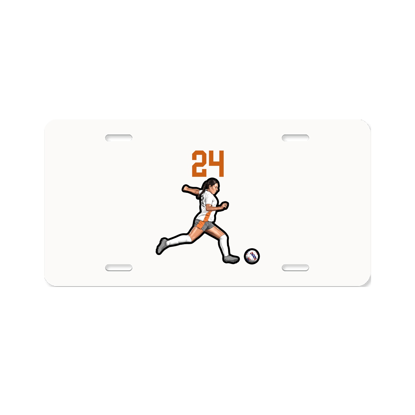 License Plate — Number Top in Classic