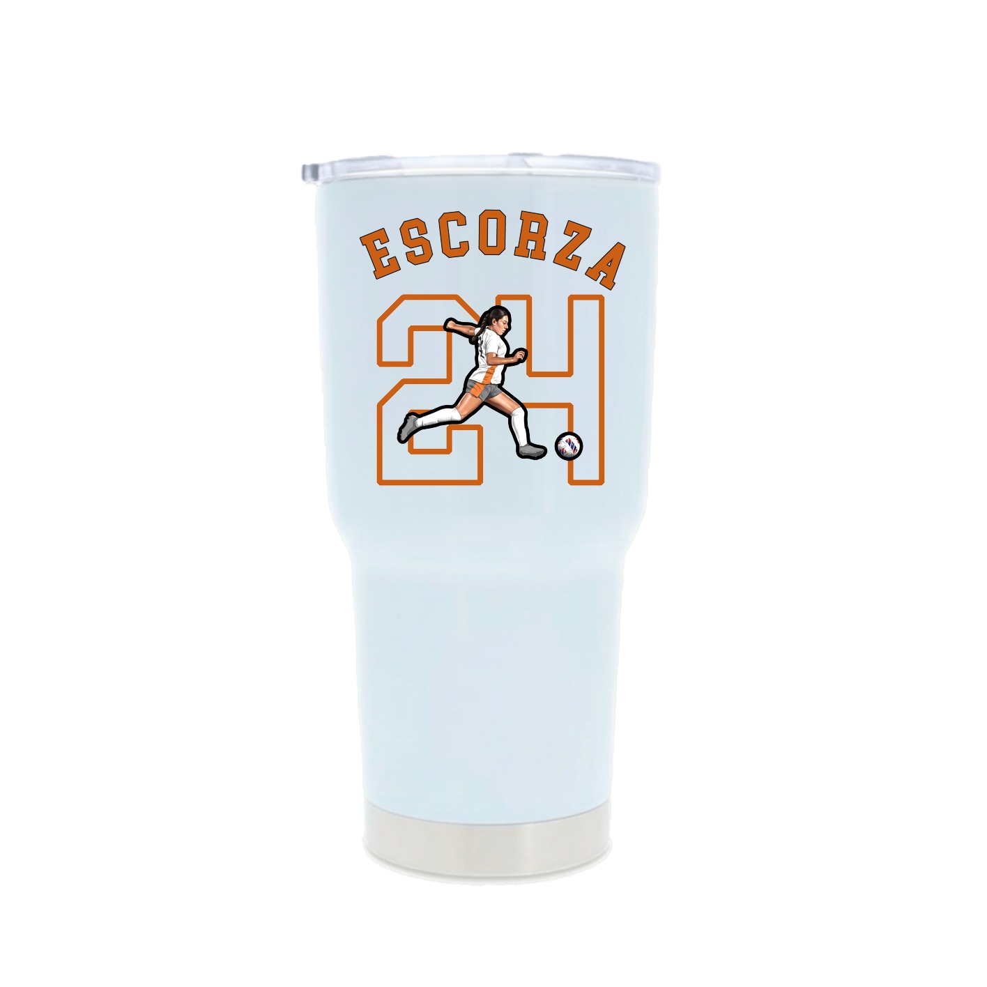 30oz Stainless Steel Tumbler — Shirsey Arch in White