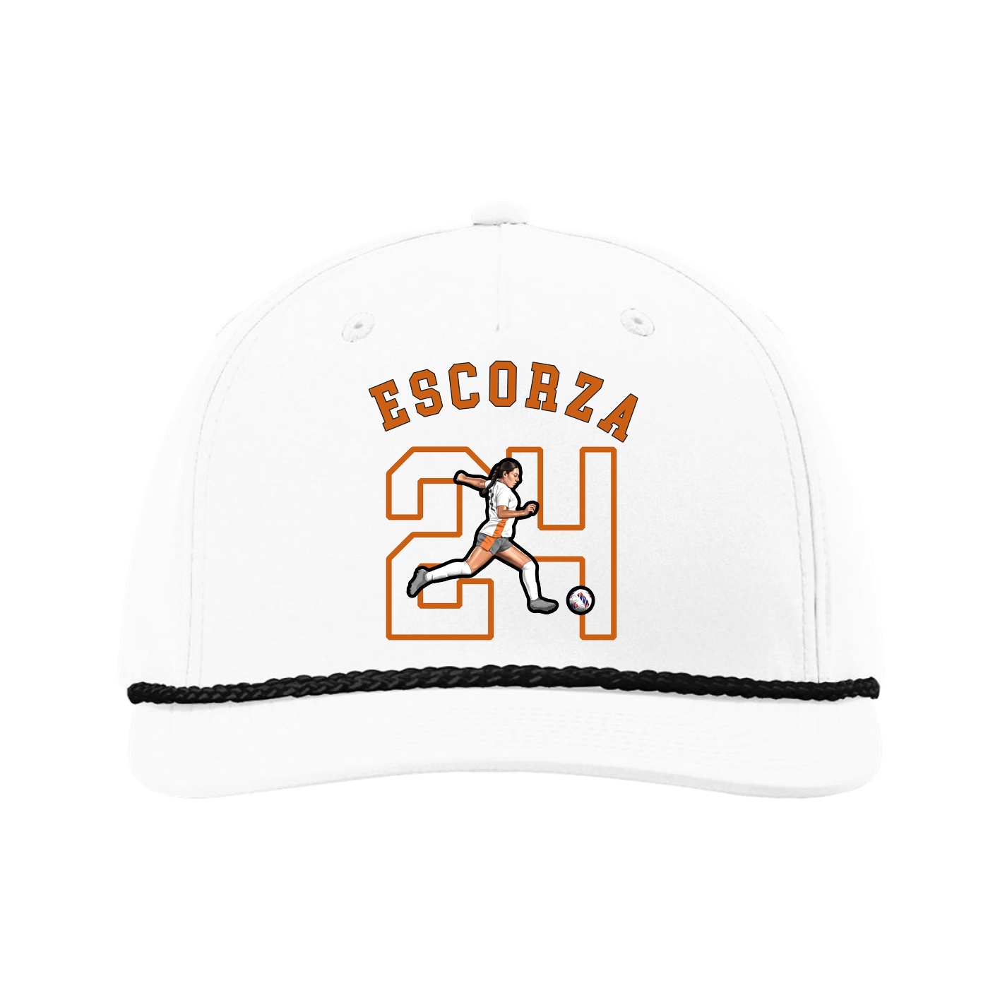 Five-Panel Classic Rope Cap — Shirsey Arch in White