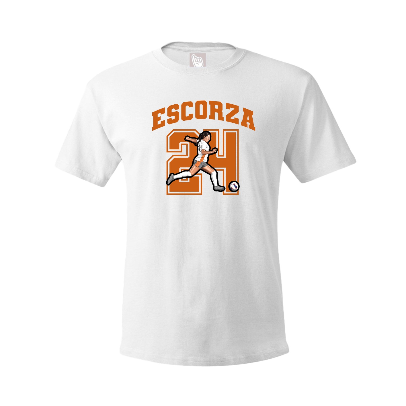 Youth Tee — Number in White