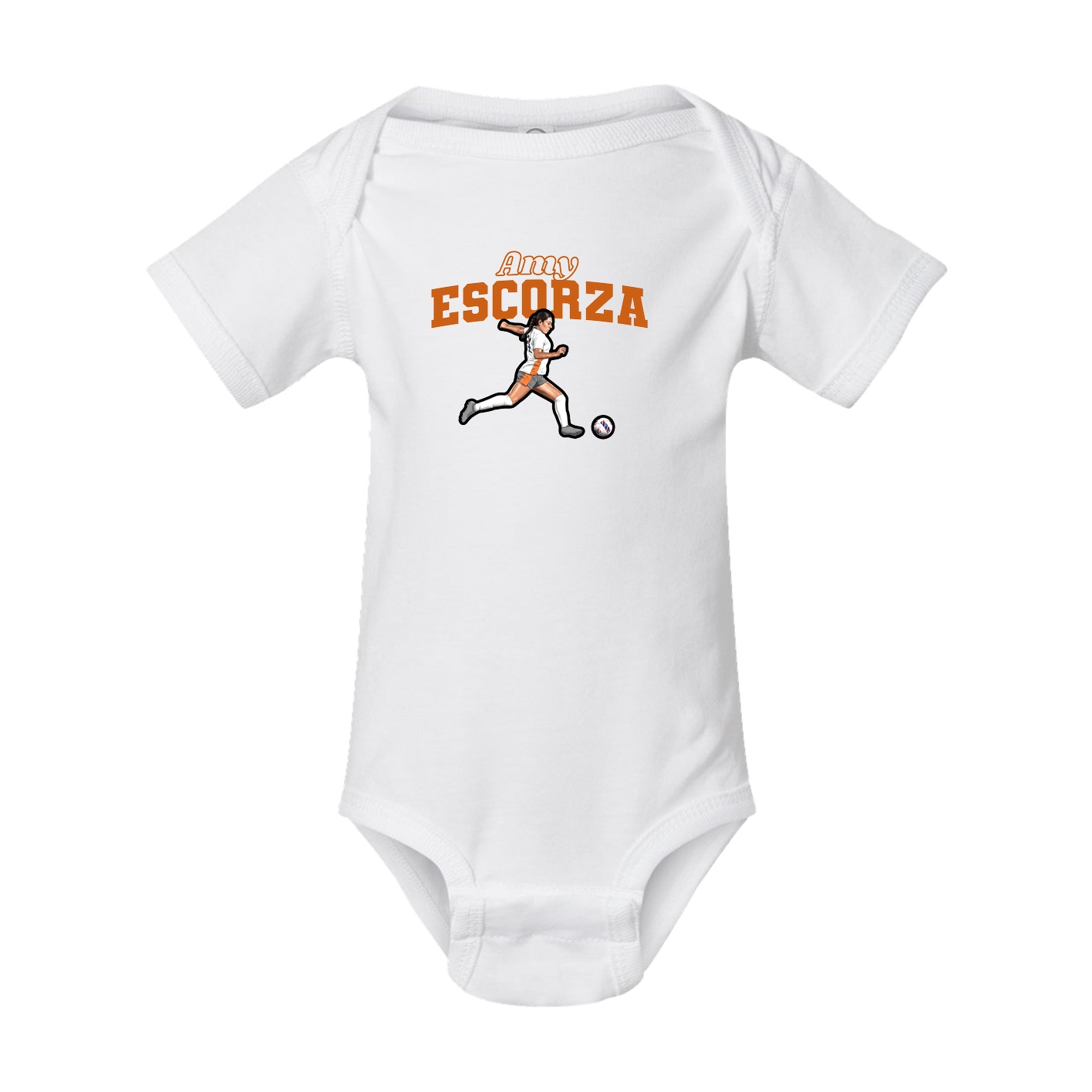 Baby Onesie — Name Arch in White