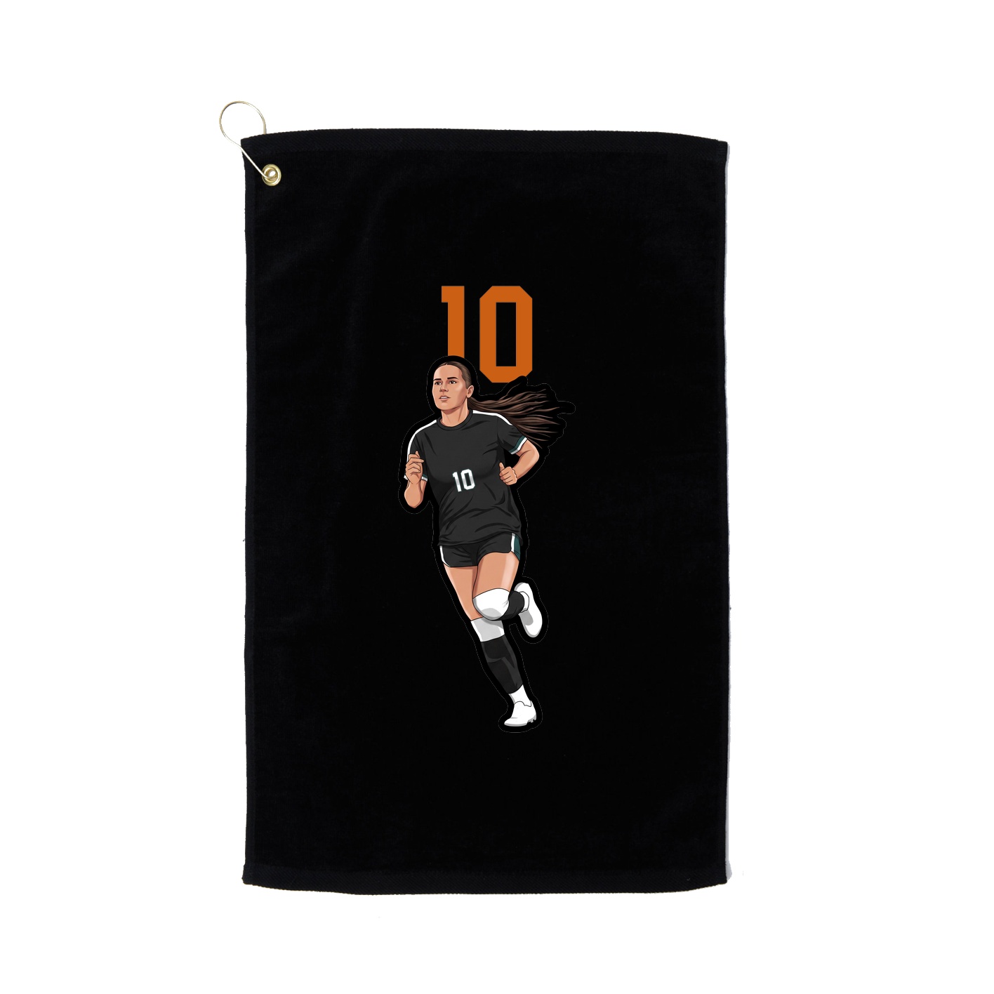 Golf Towel — Number Top in Black