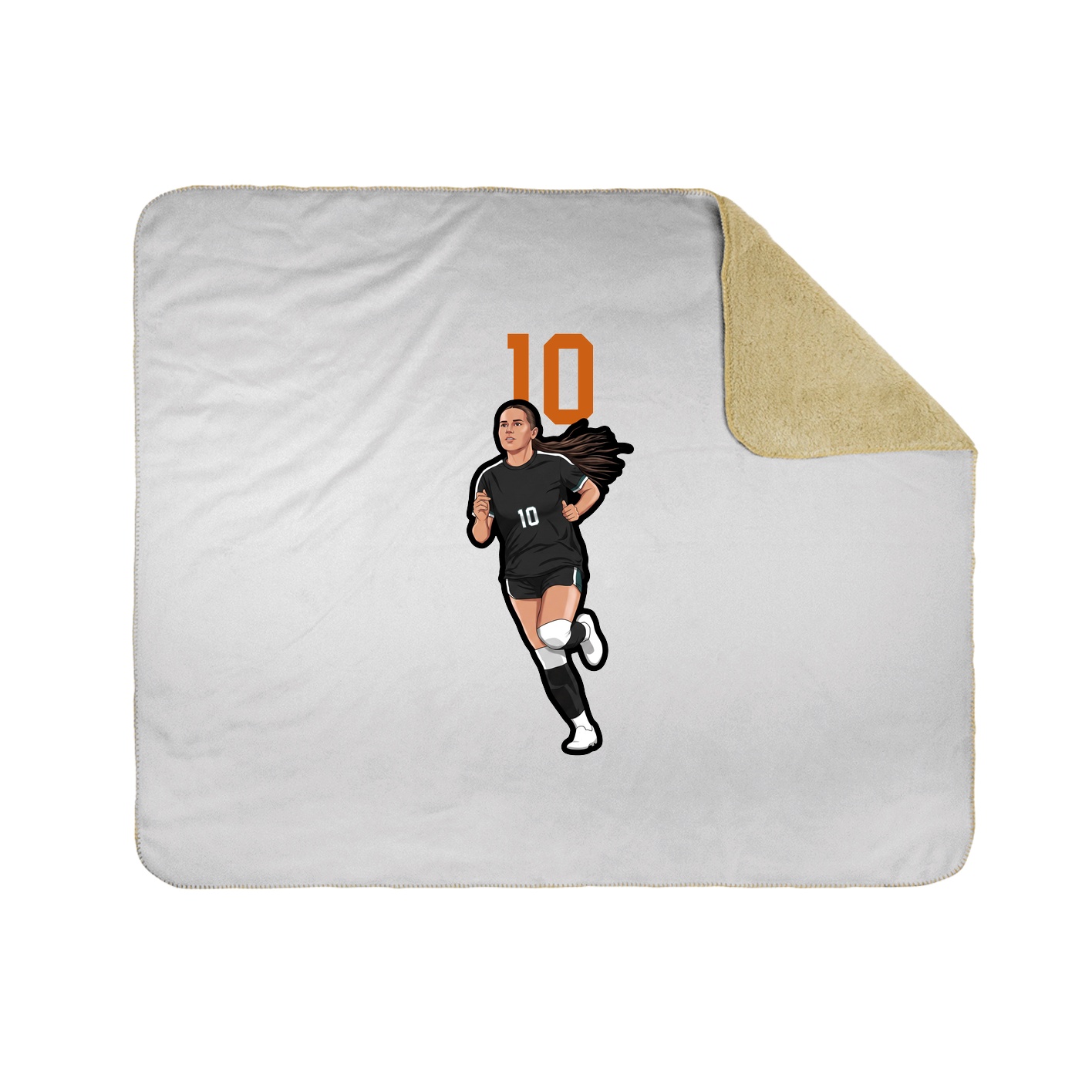 Throw Blanket — Number Top in White