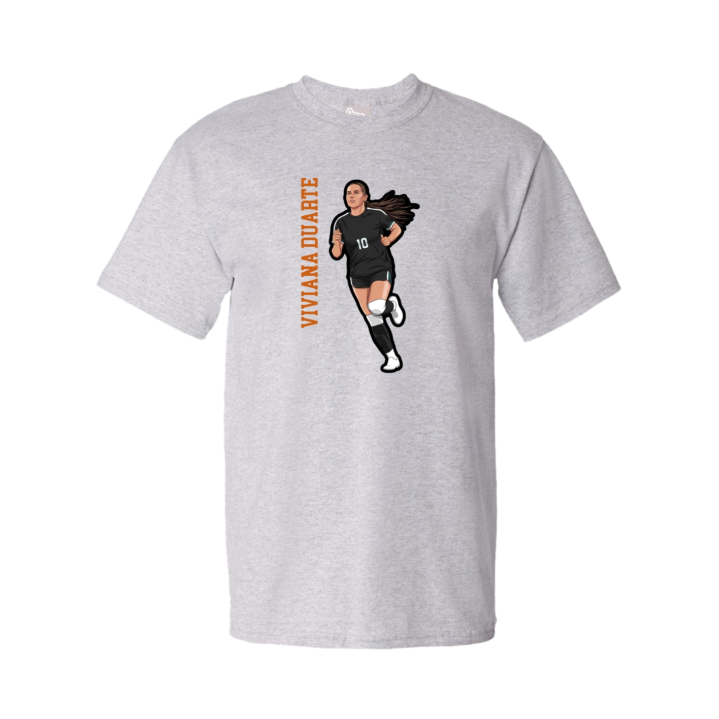 Youth Tee — Name Vertical in Grey