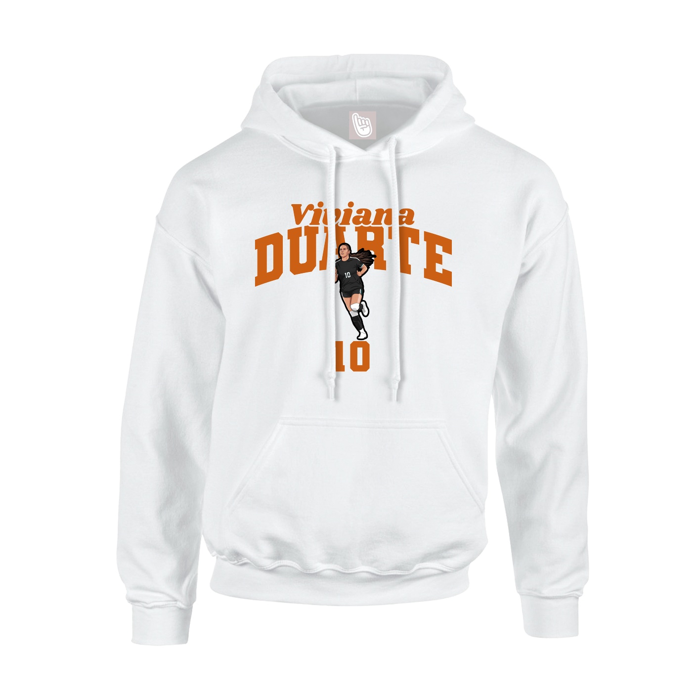 Youth Hoodie — Signature Arch in White