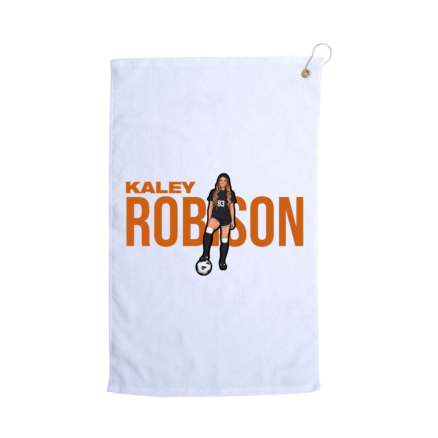 Golf Towel — Player Name in White