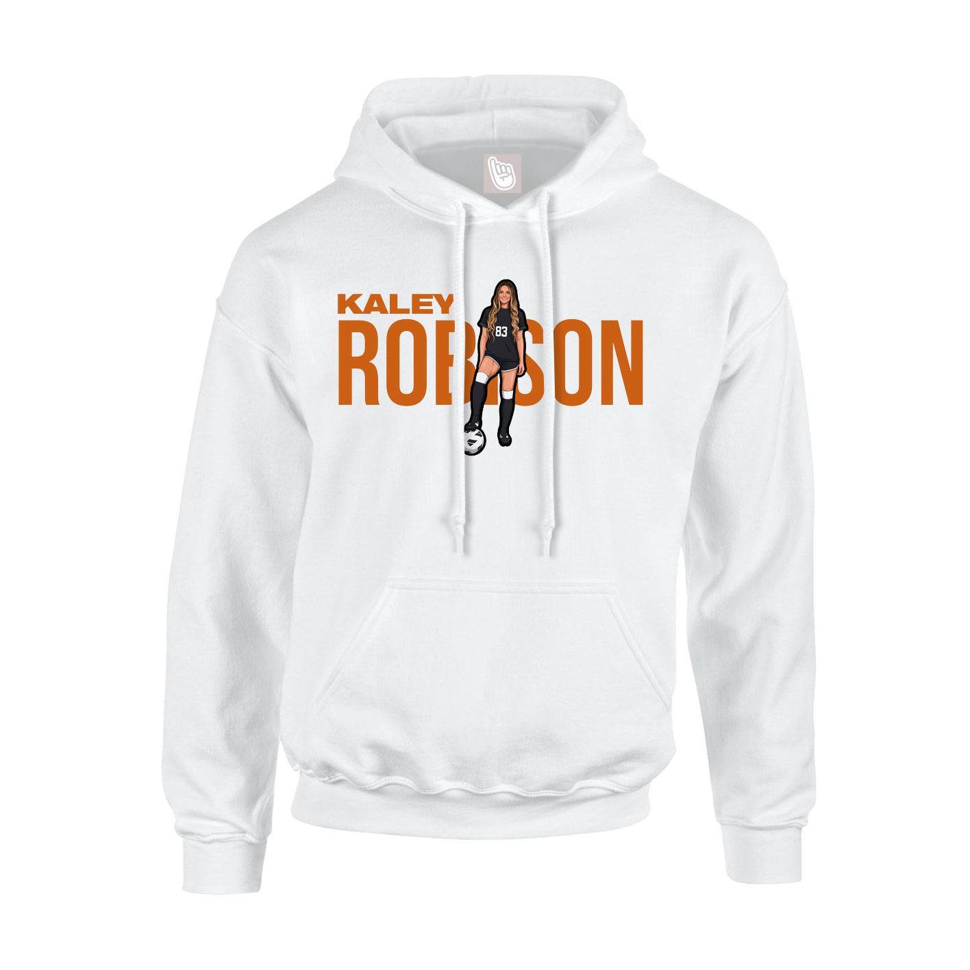 Youth Hoodie — Player Name in White
