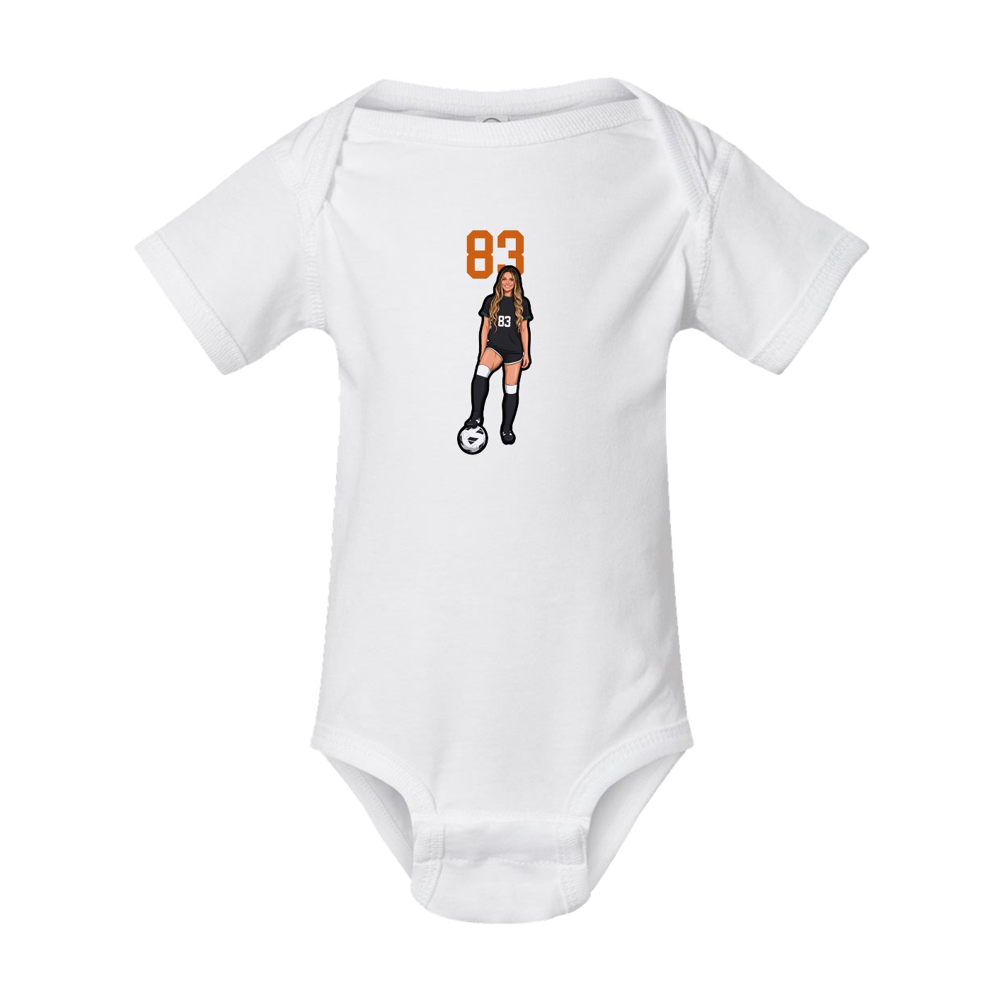 Baby Onesie — Number Top in White