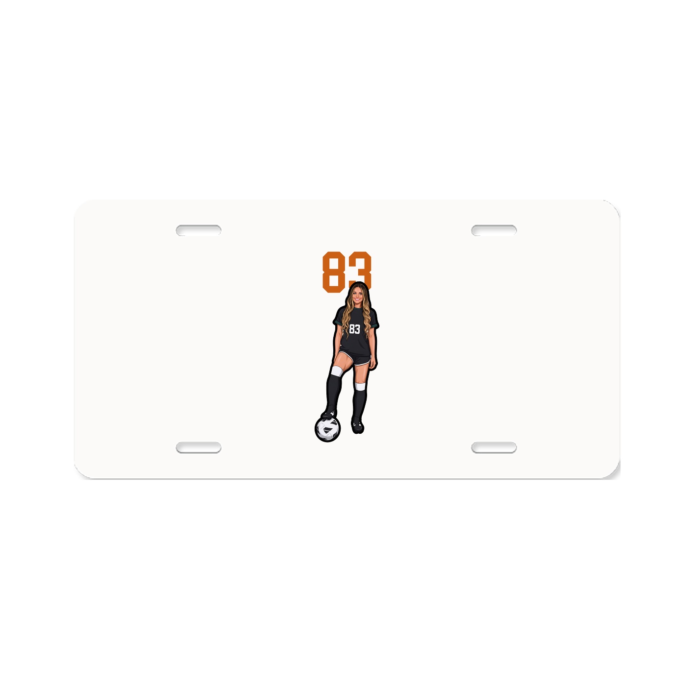 License Plate — Number Top in Classic