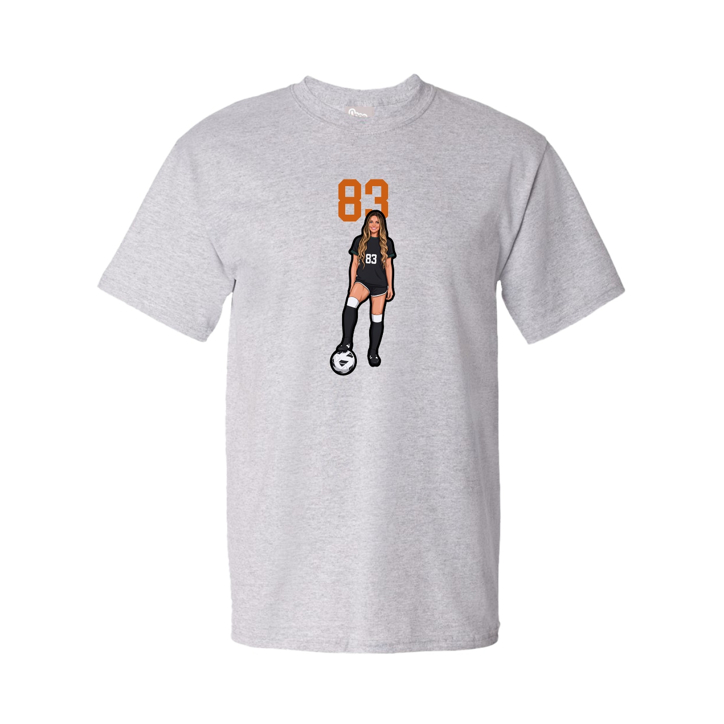 Youth Tee — Number Top in Grey
