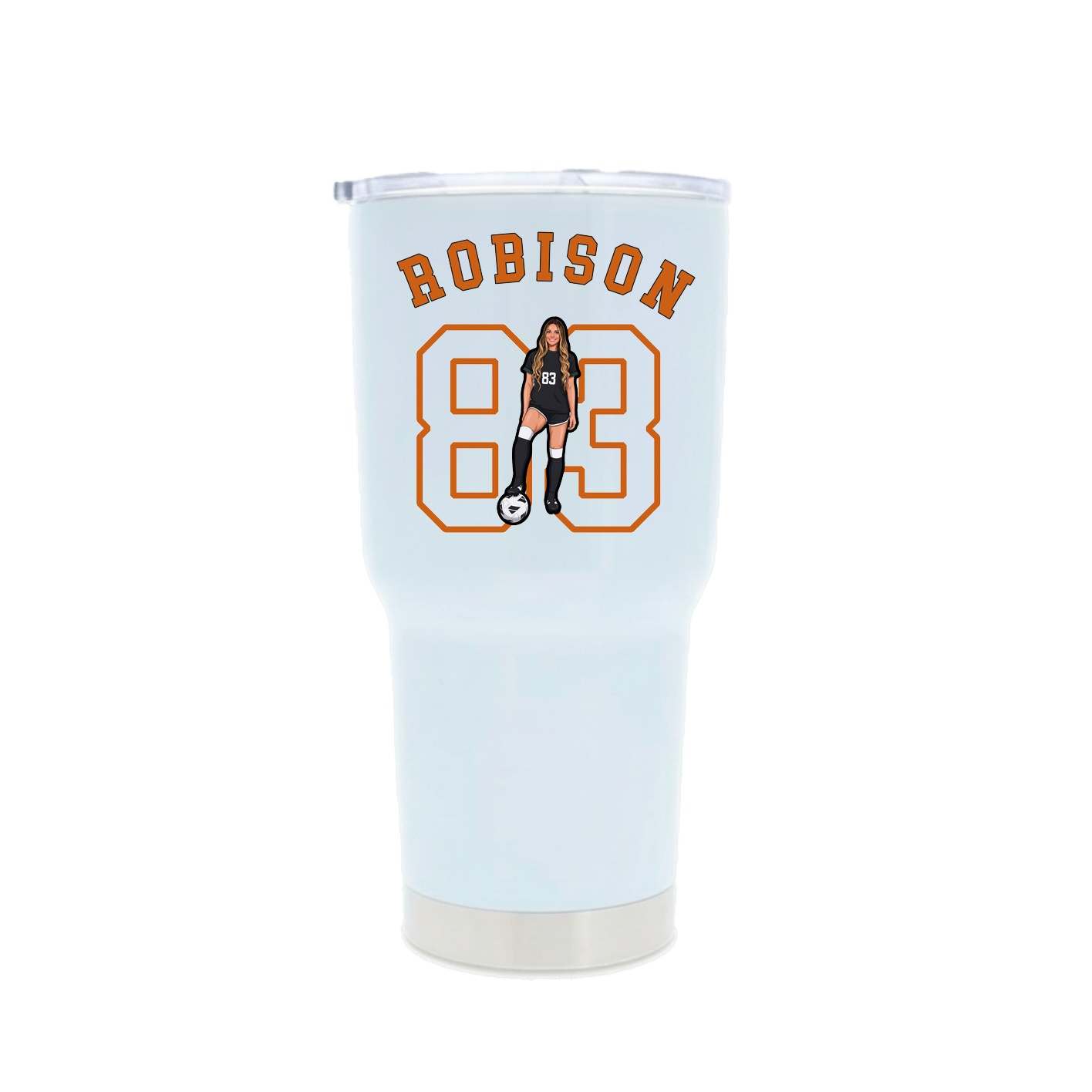 30oz Stainless Steel Tumbler — Shirsey Arch in White