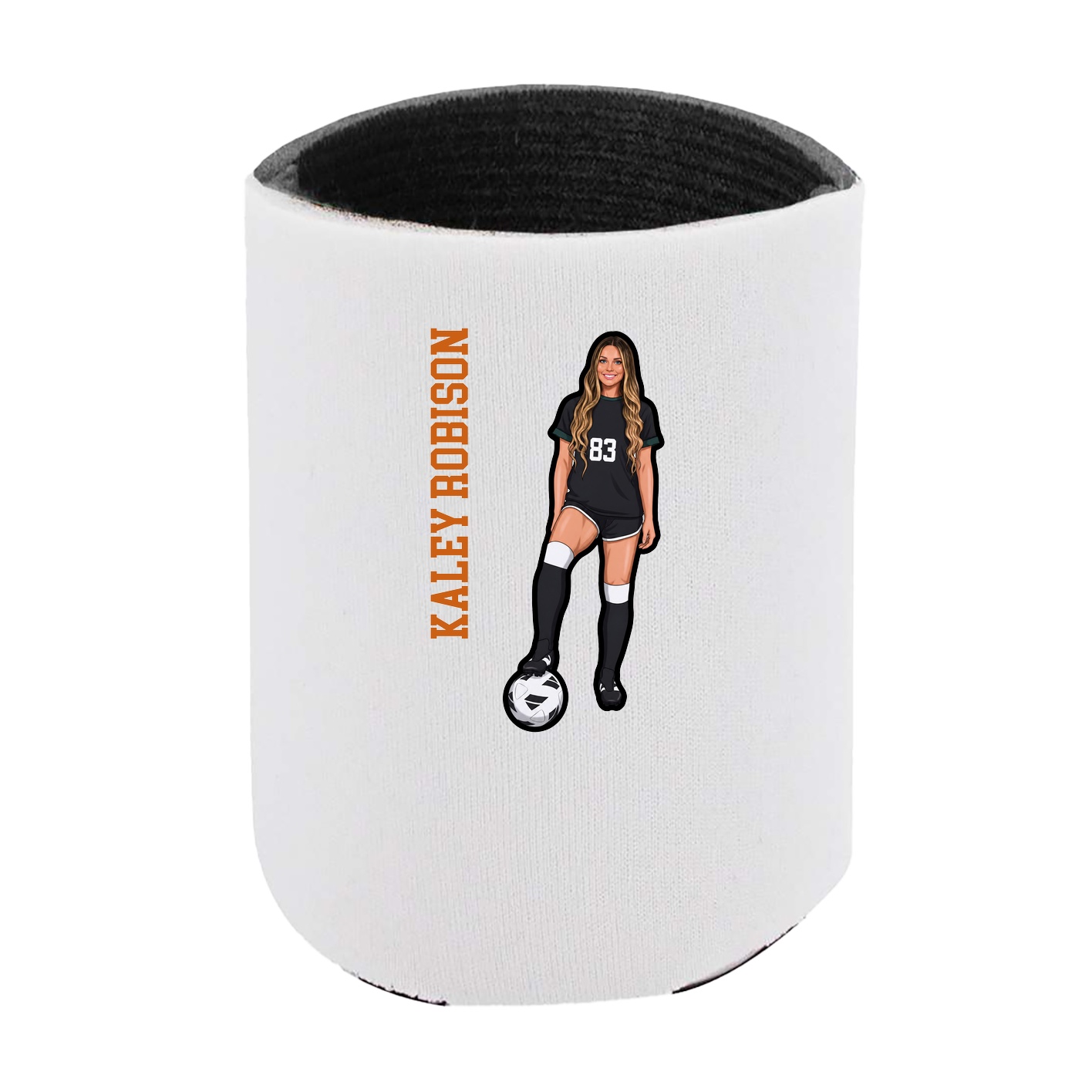 Can Holder — Name Vertical in White