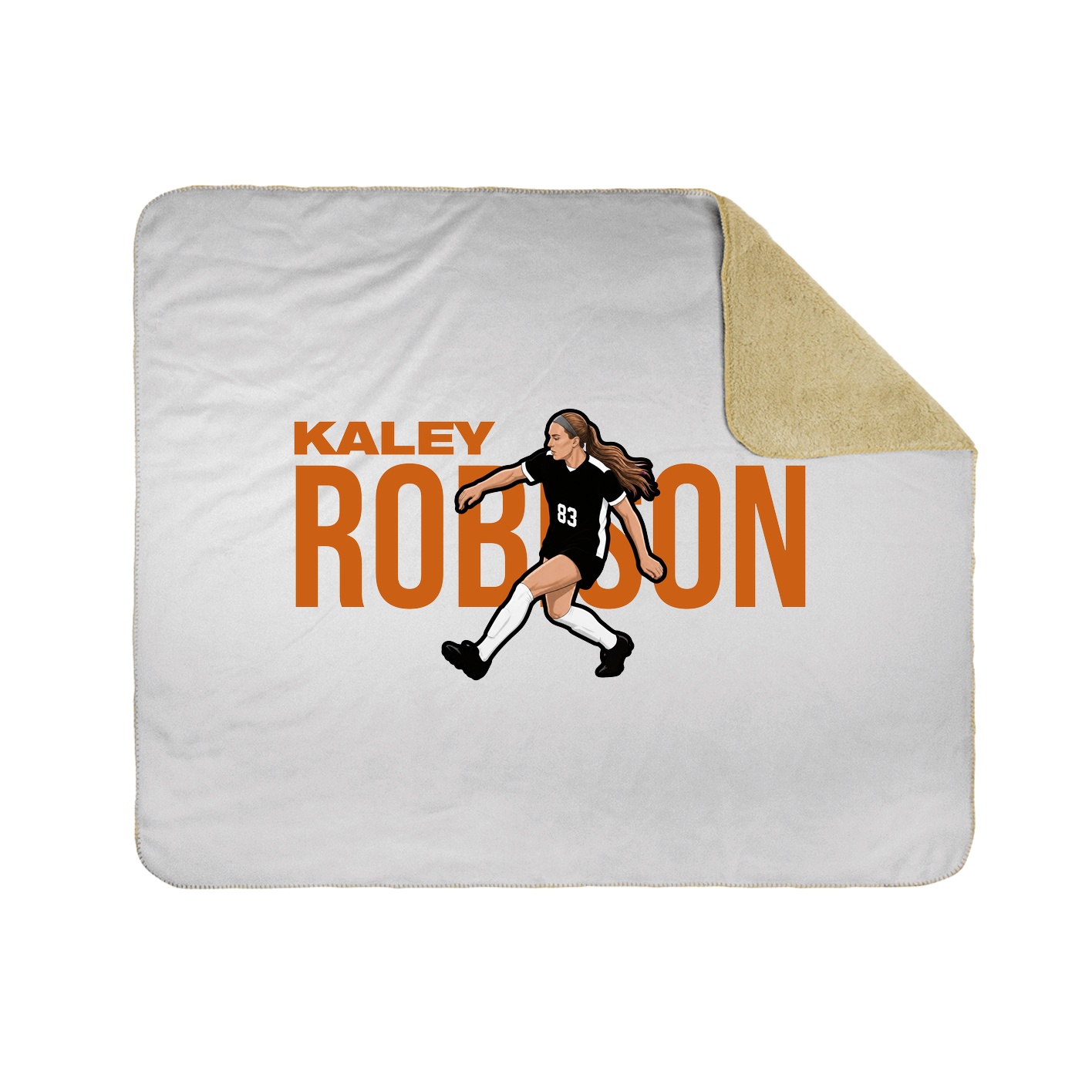 Throw Blanket — Player Name in White