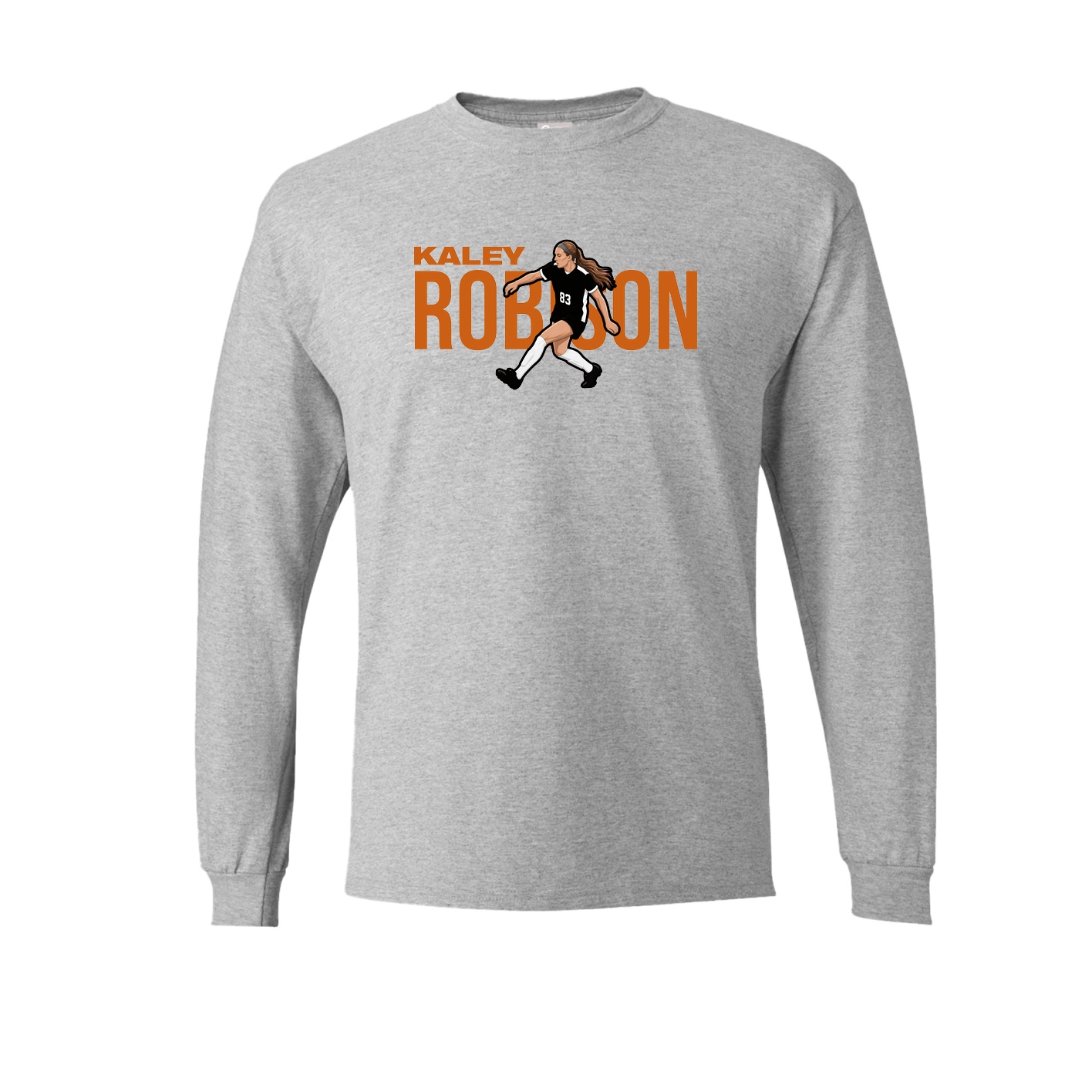 Long Sleeve Tee — Player Name in Grey