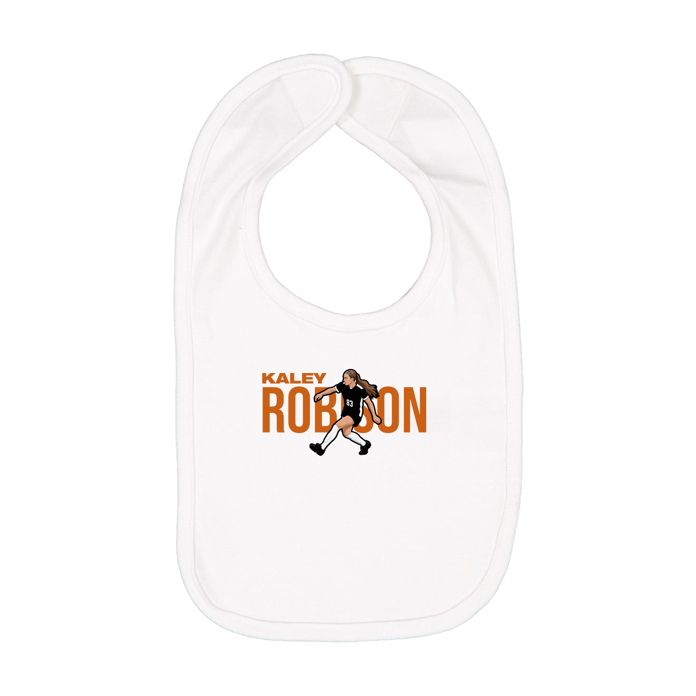 Infant Bib — Player Name in White