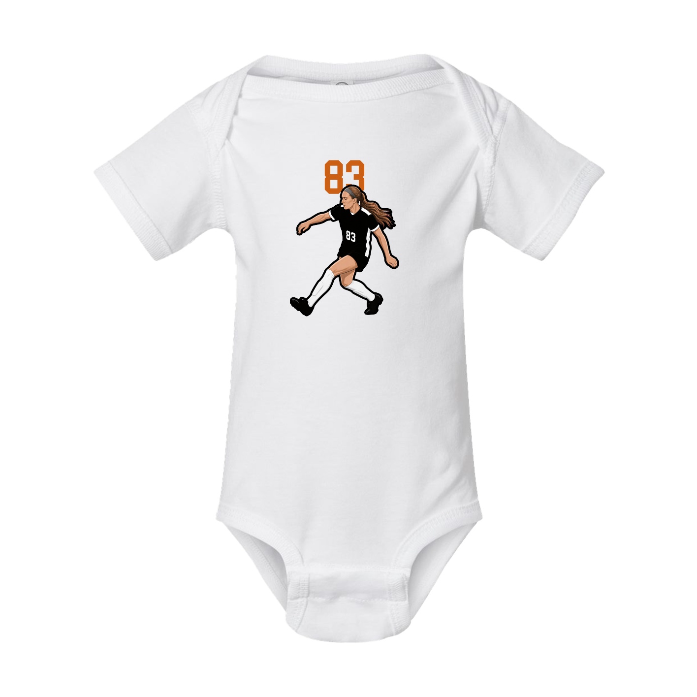 Baby Onesie — Number Top in White