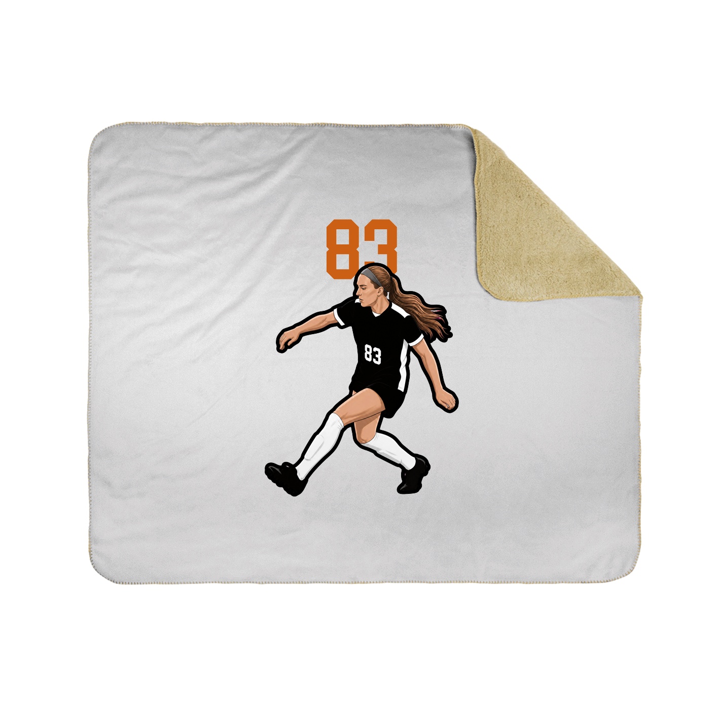 Throw Blanket — Number Top in White