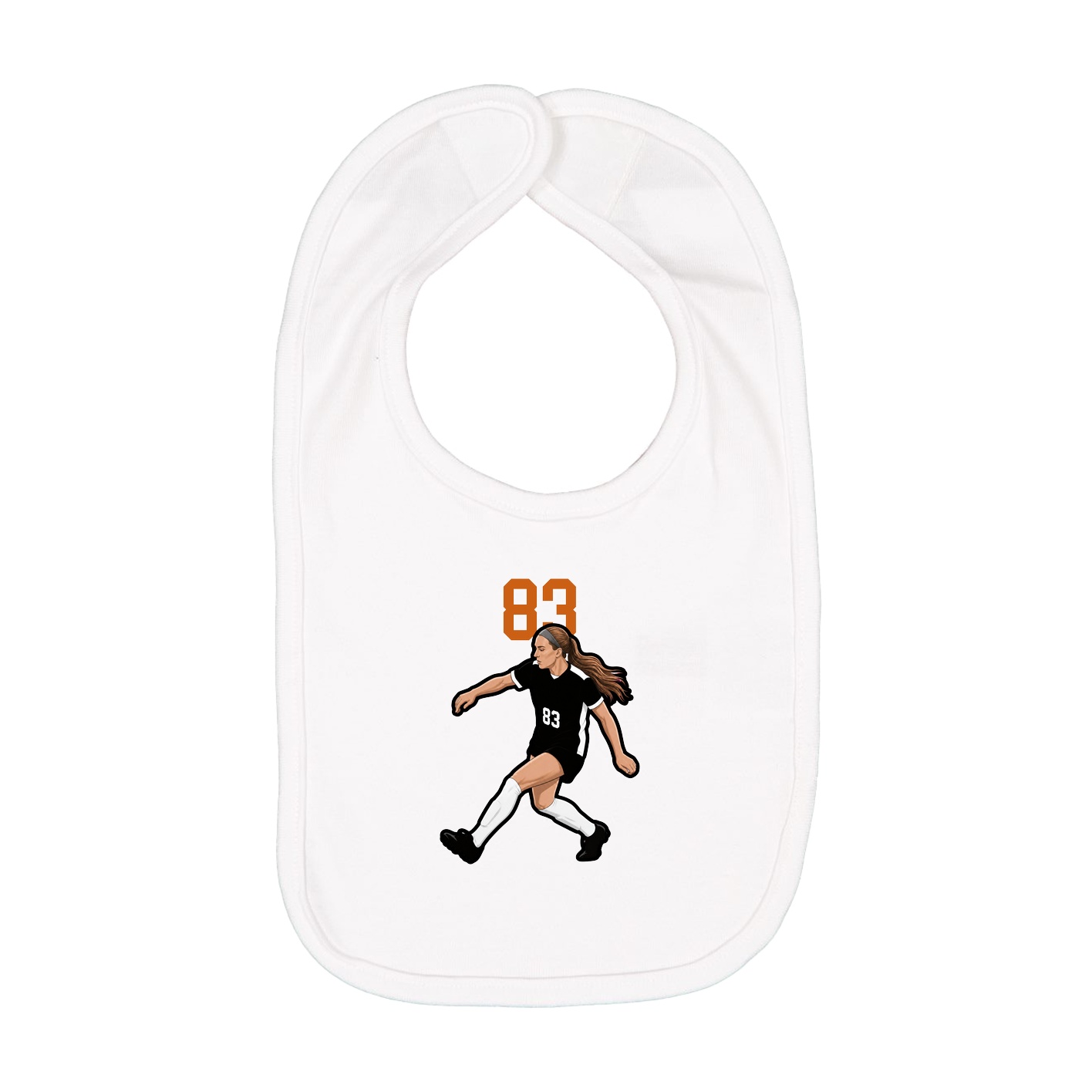 Infant Bib — Number Top in White