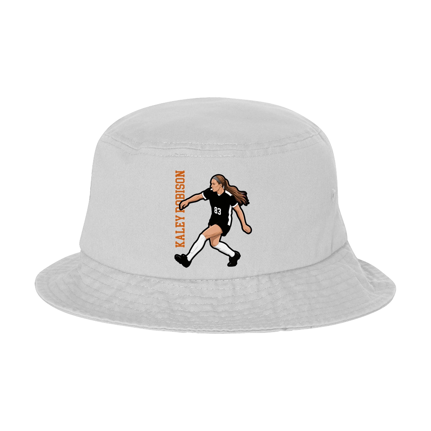 Bucket Cap — Name Vertical in White