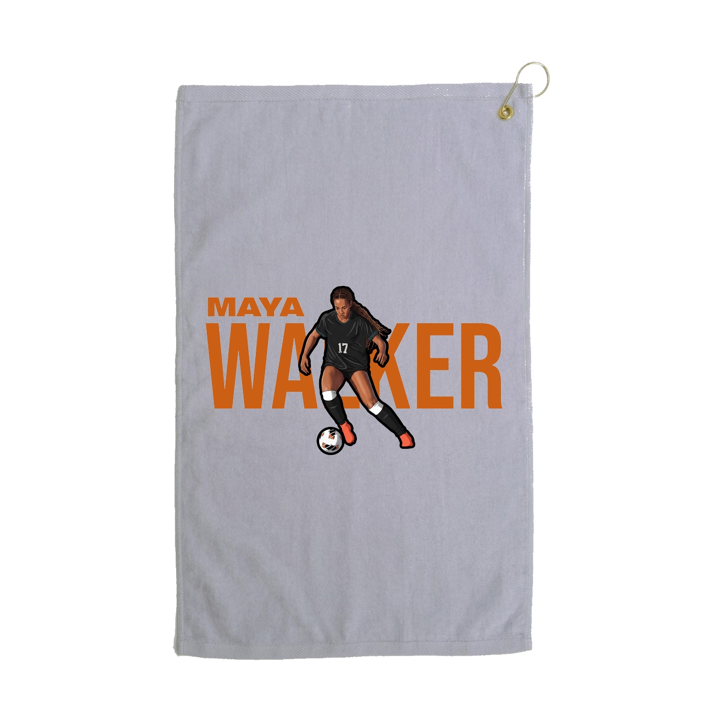 Golf Towel — Player Name in Grey