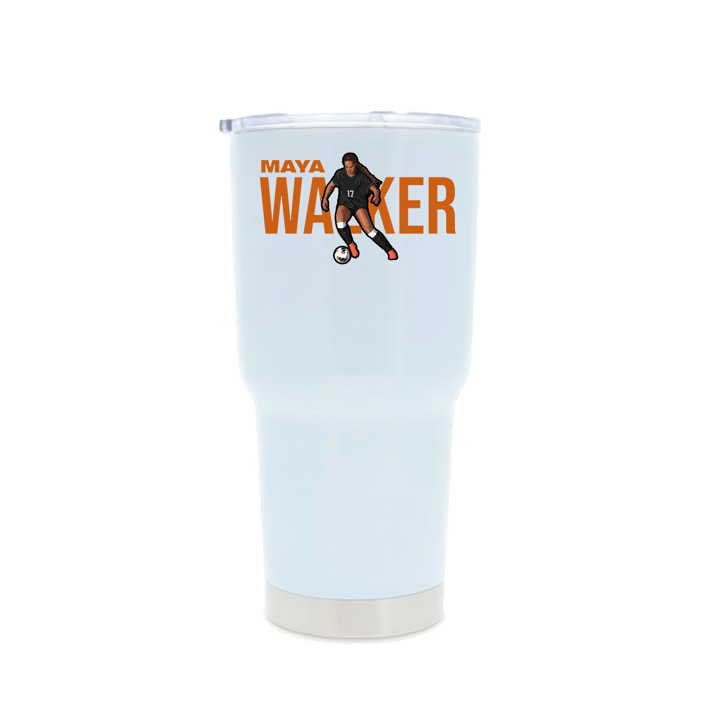 30oz Stainless Steel Tumbler — Player Name in White