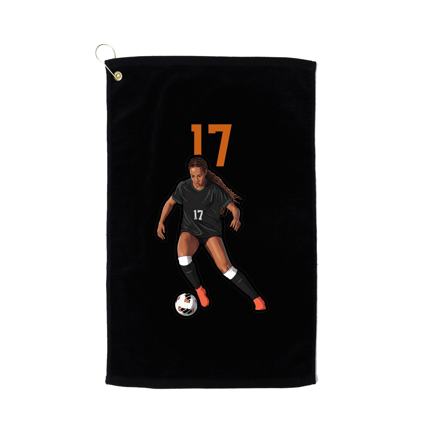 Golf Towel — Number Top in Black