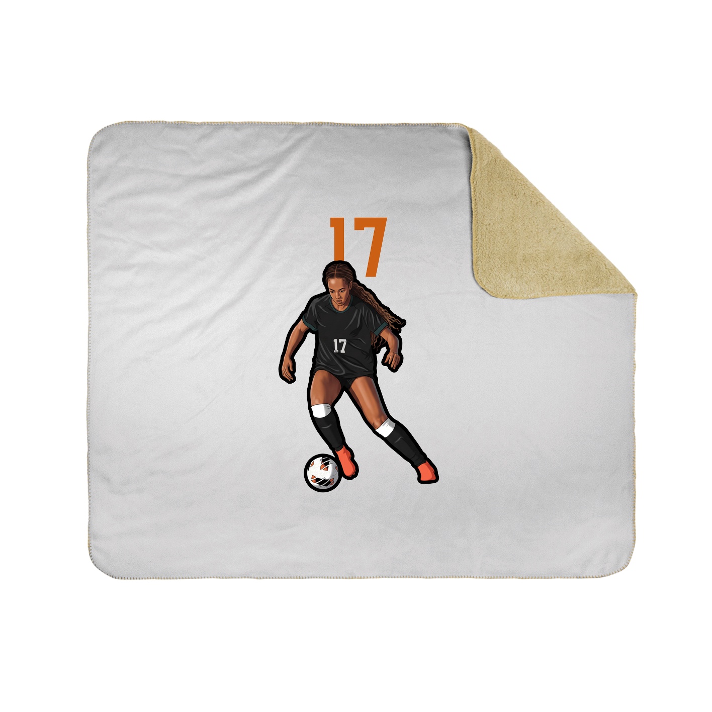Throw Blanket — Number Top in White