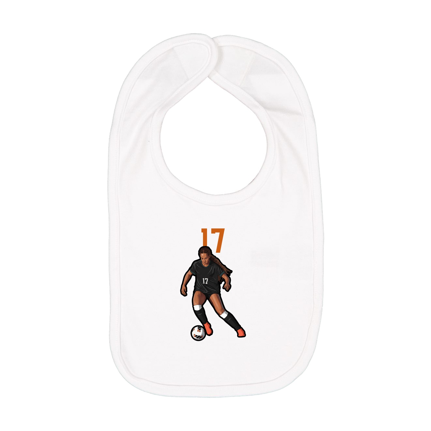 Infant Bib — Number Top in White