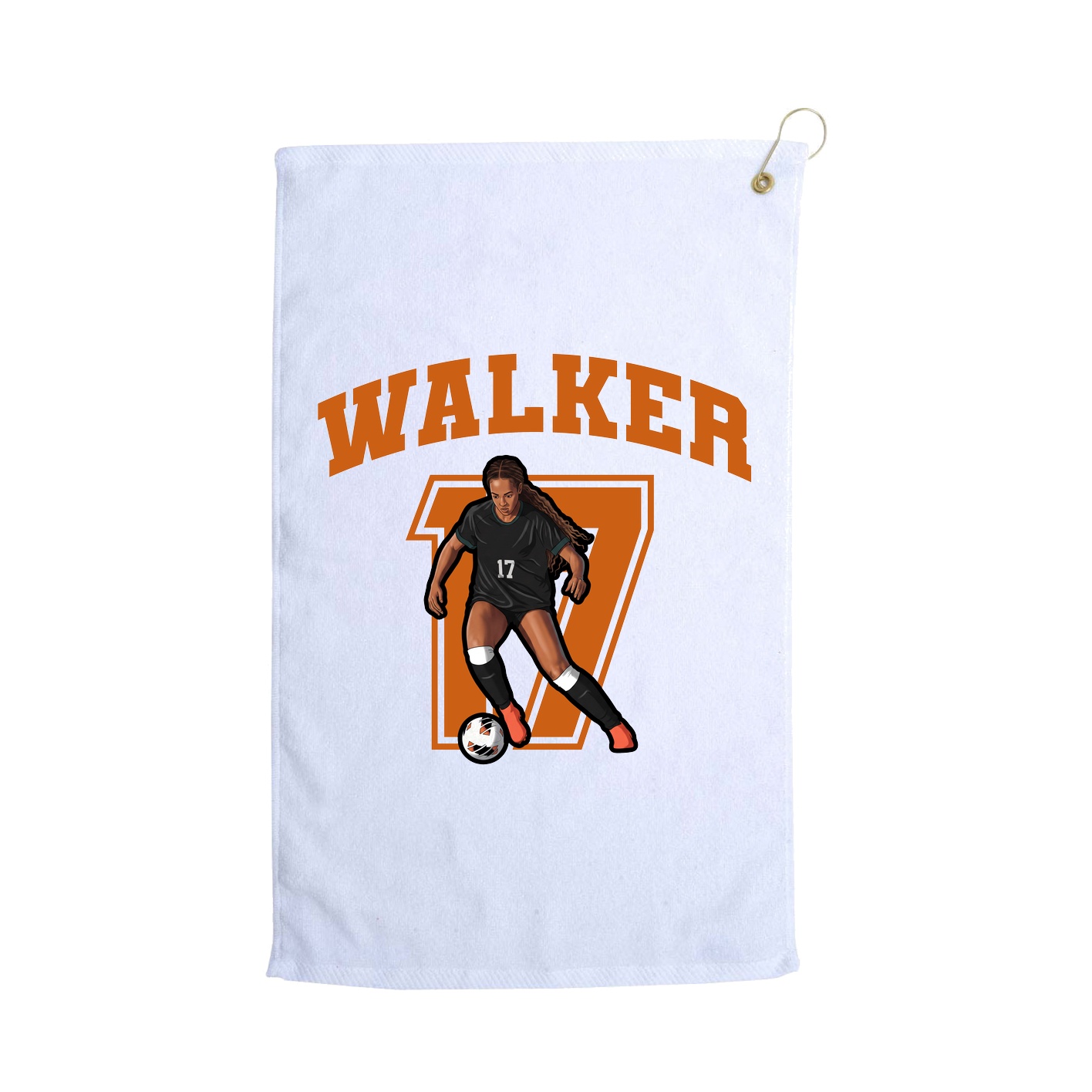 Golf Towel — Number in White