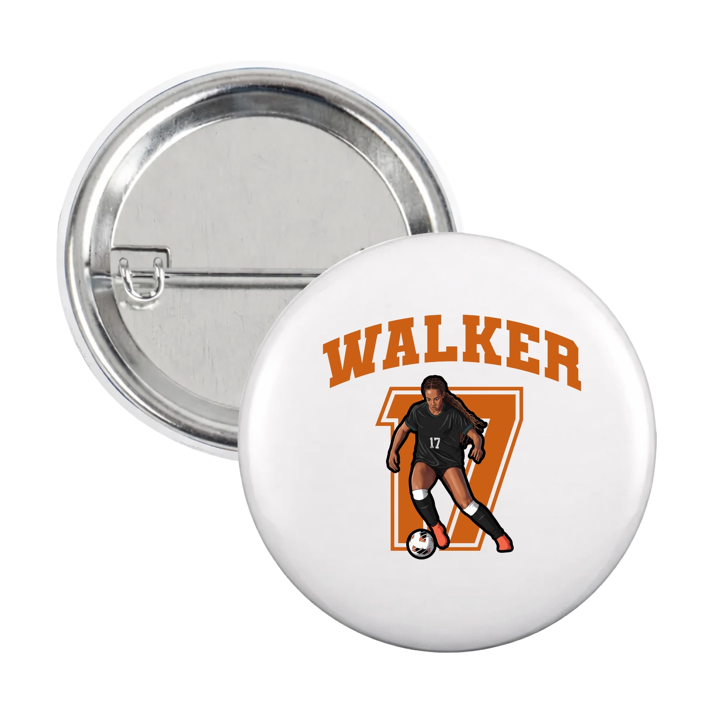 Game Day Button — Number in White