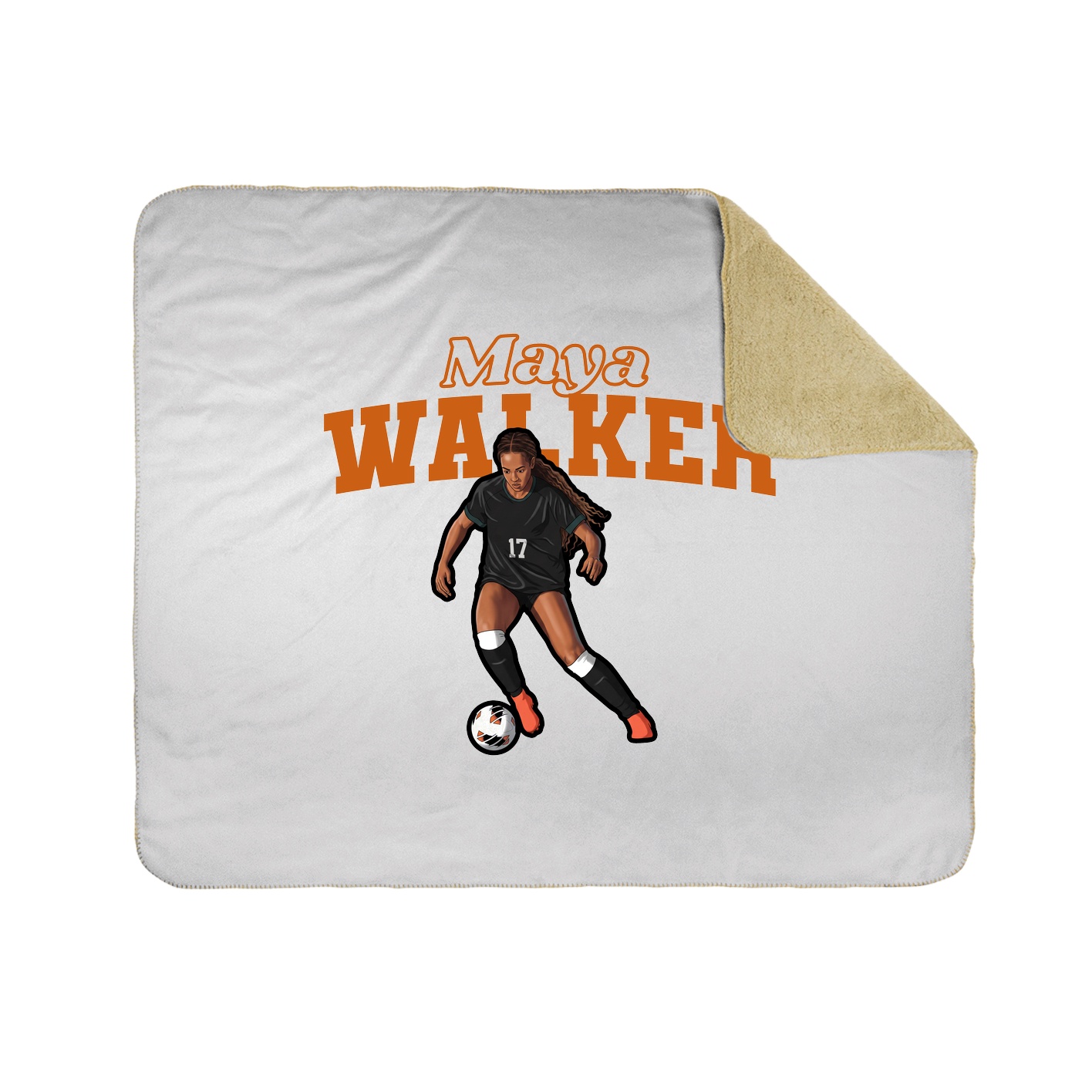 Throw Blanket — Name Arch in White
