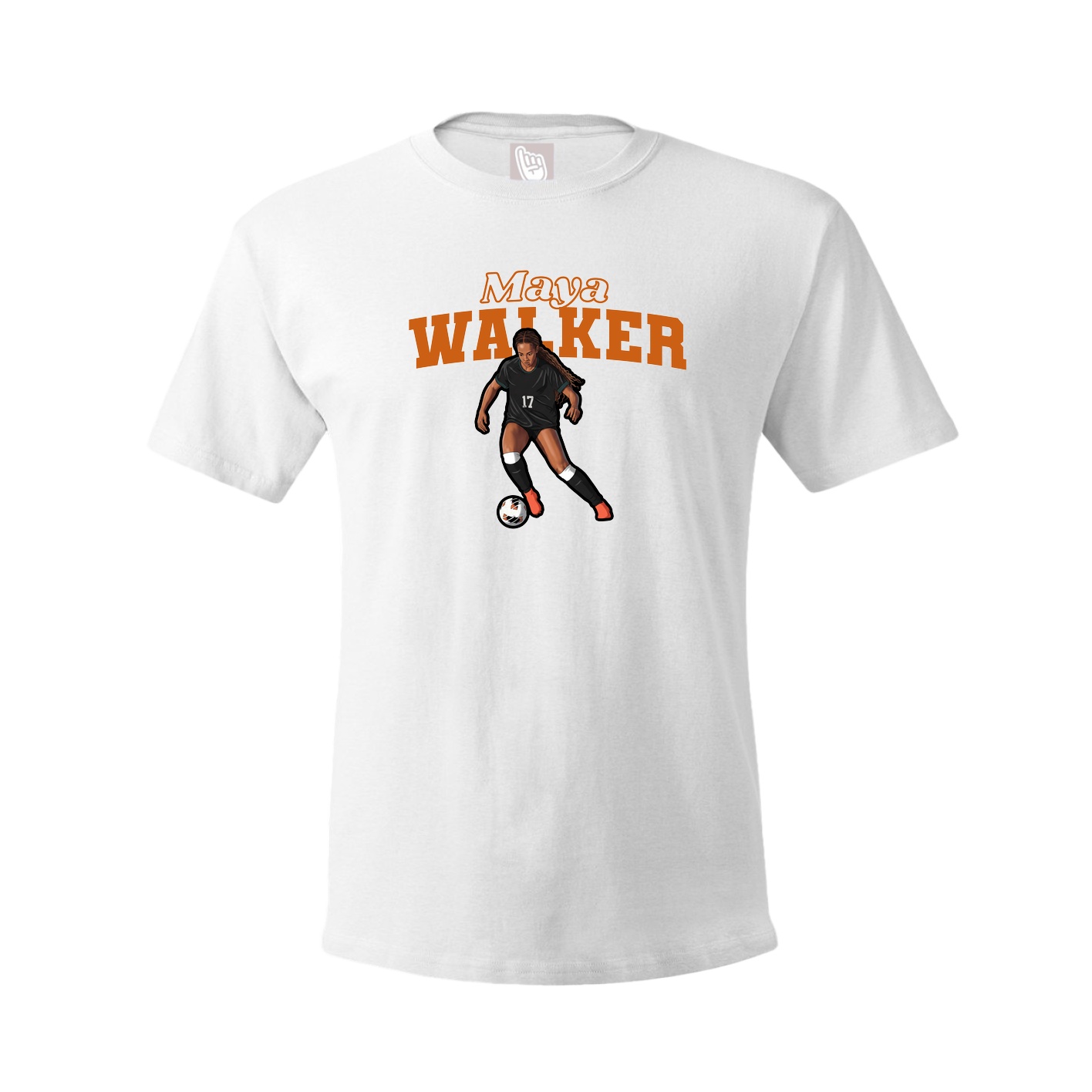 Youth Tee — Name Arch in White