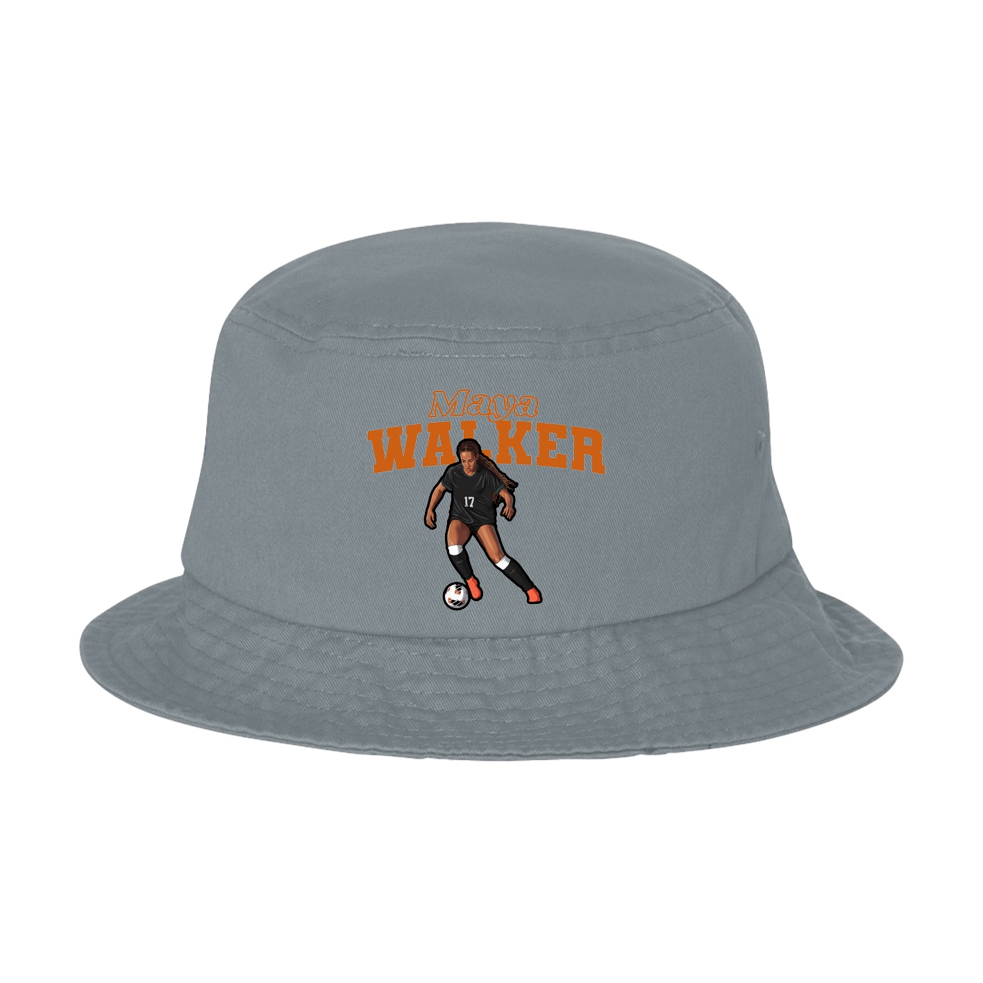 Bucket Cap — Name Arch in Grey