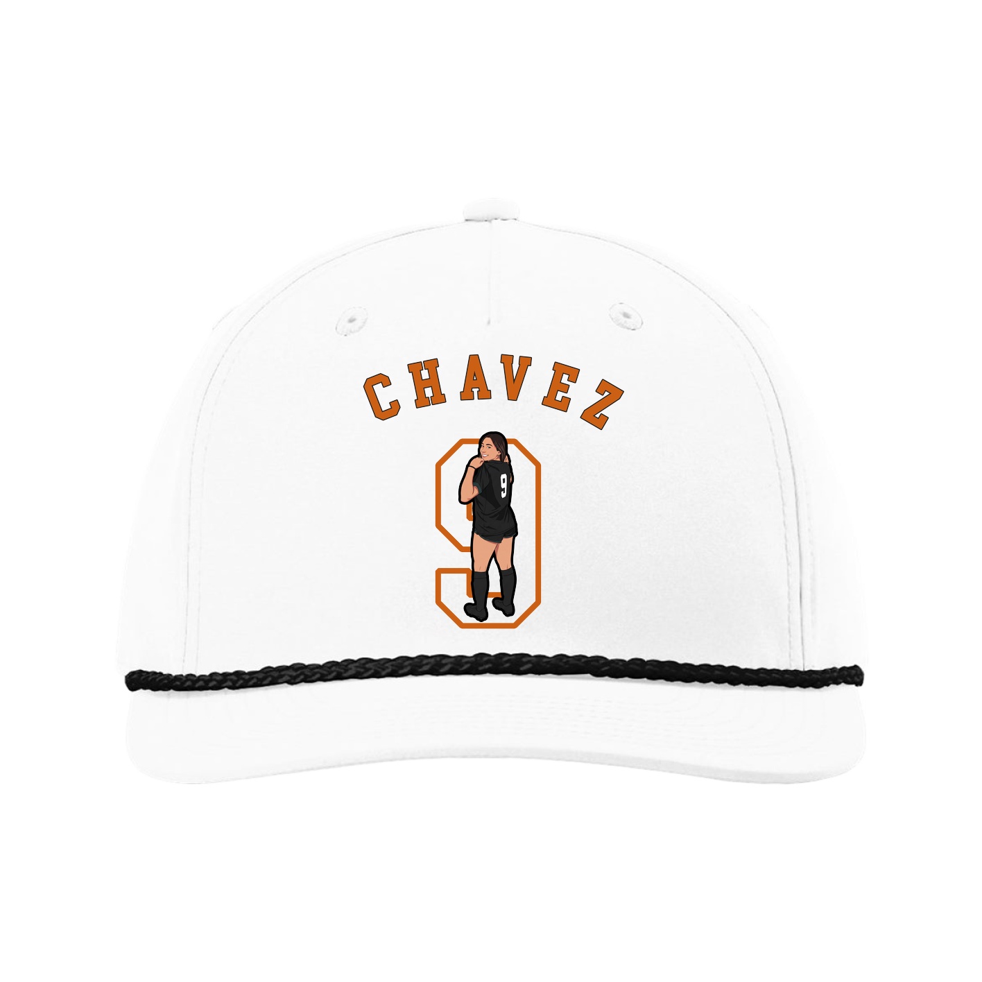 Five-Panel Classic Rope Cap — Shirsey Arch in White