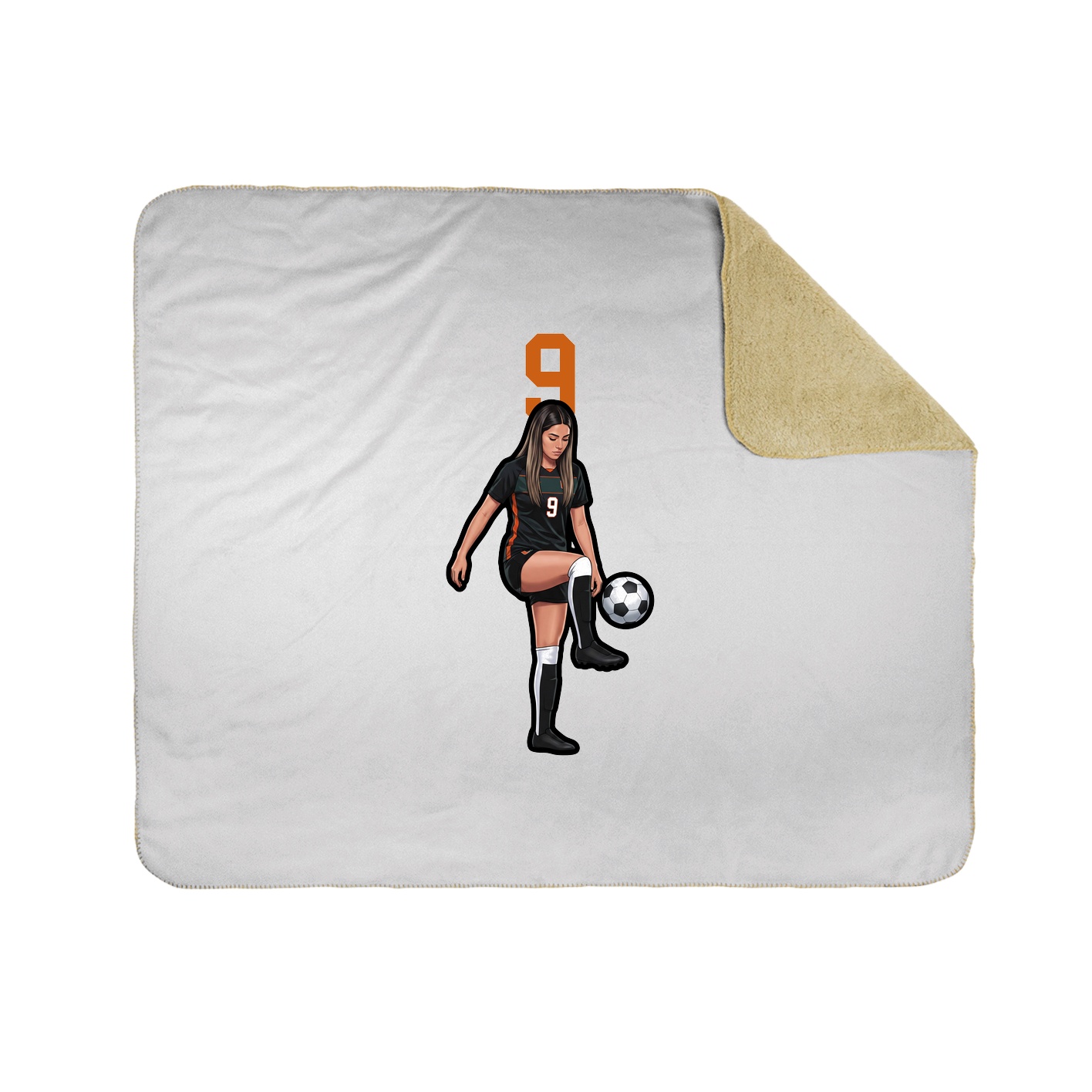 Throw Blanket — Number Top in White
