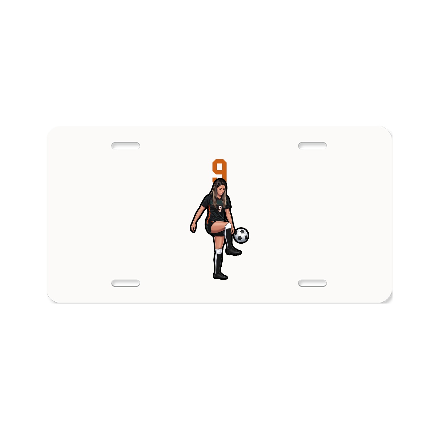 License Plate — Number Top in Classic