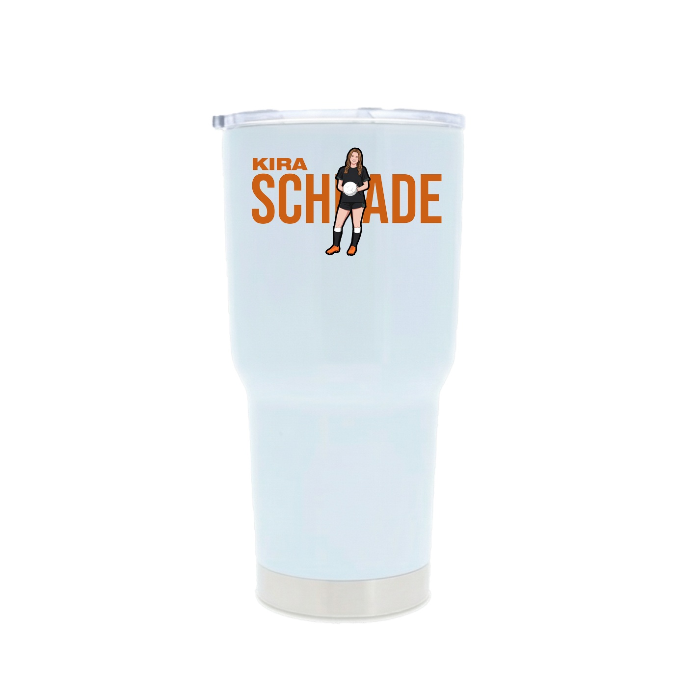 30oz Stainless Steel Tumbler — Player Name in White