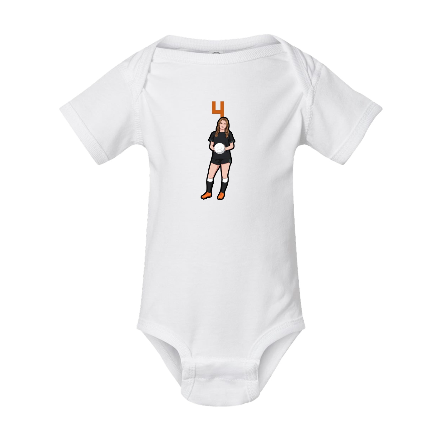 Baby Onesie — Number Top in White