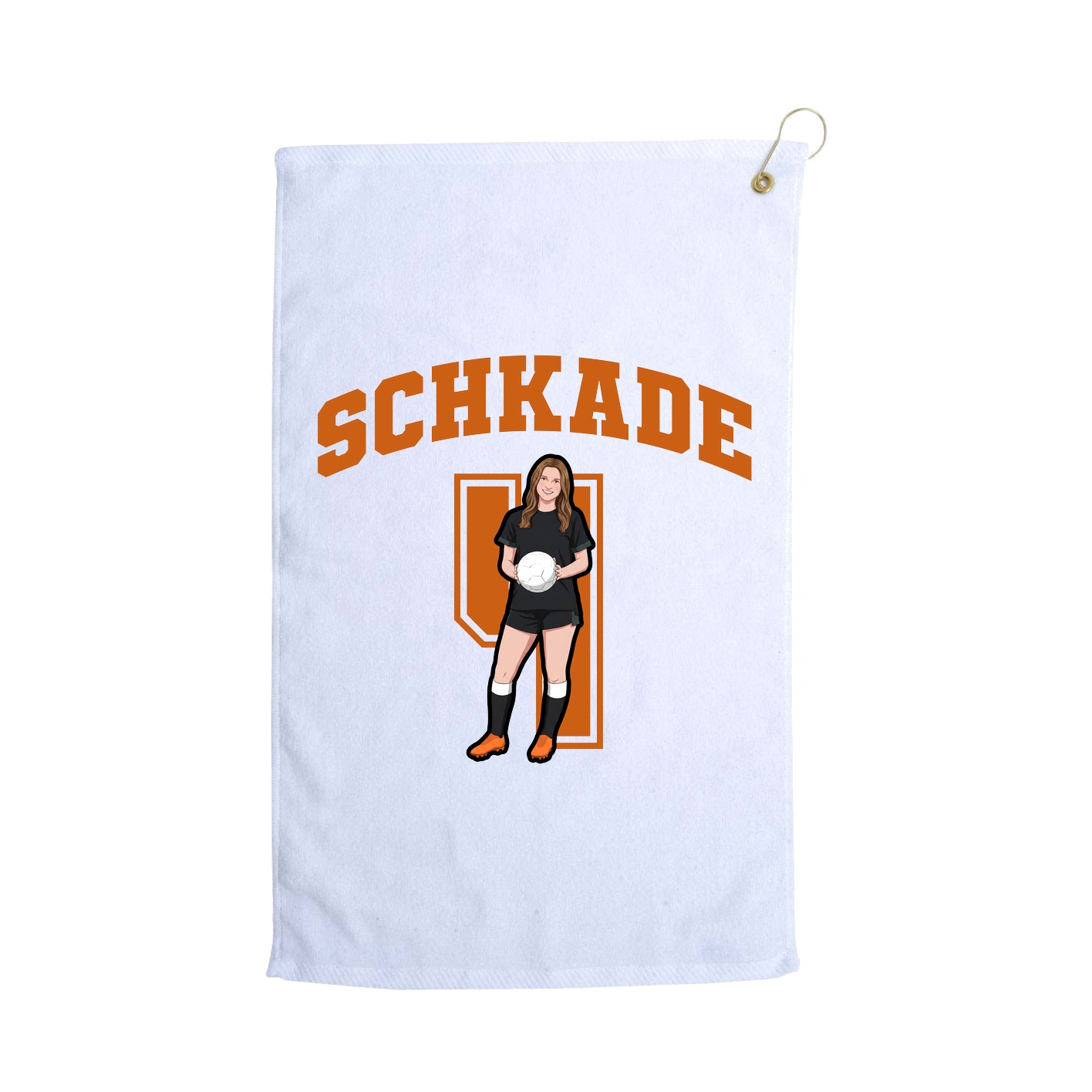 Golf Towel — Number in White