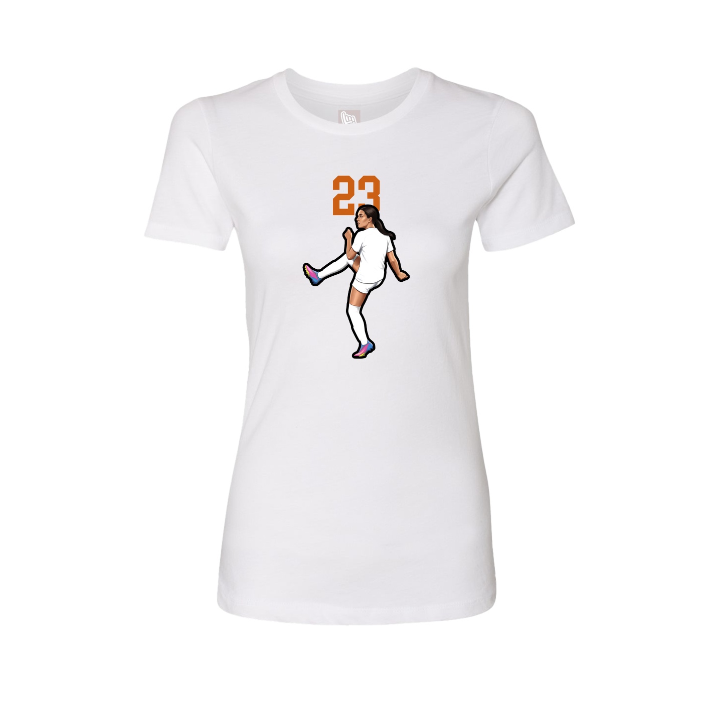 Womens Tee — Number Top in White