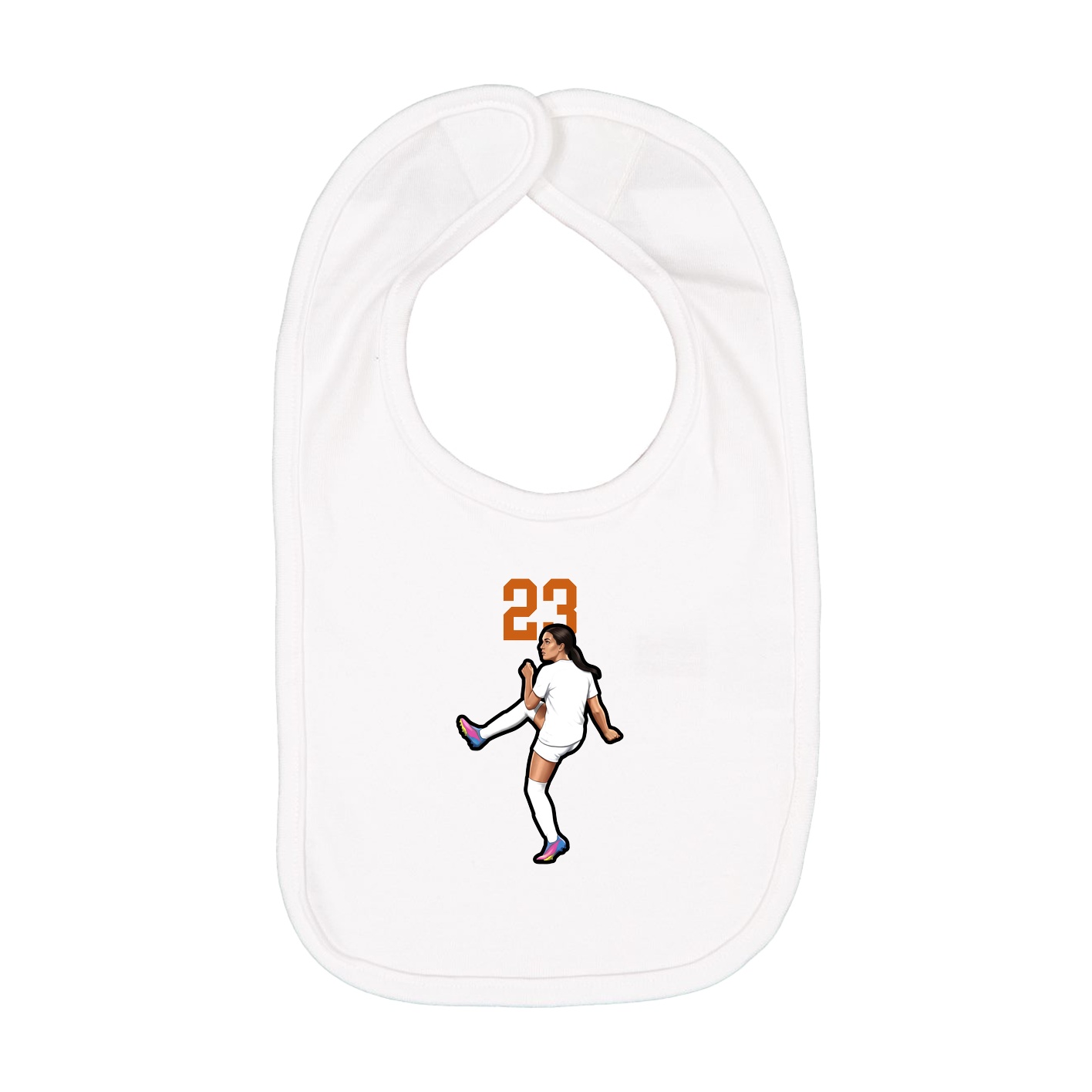 Infant Bib — Number Top in White
