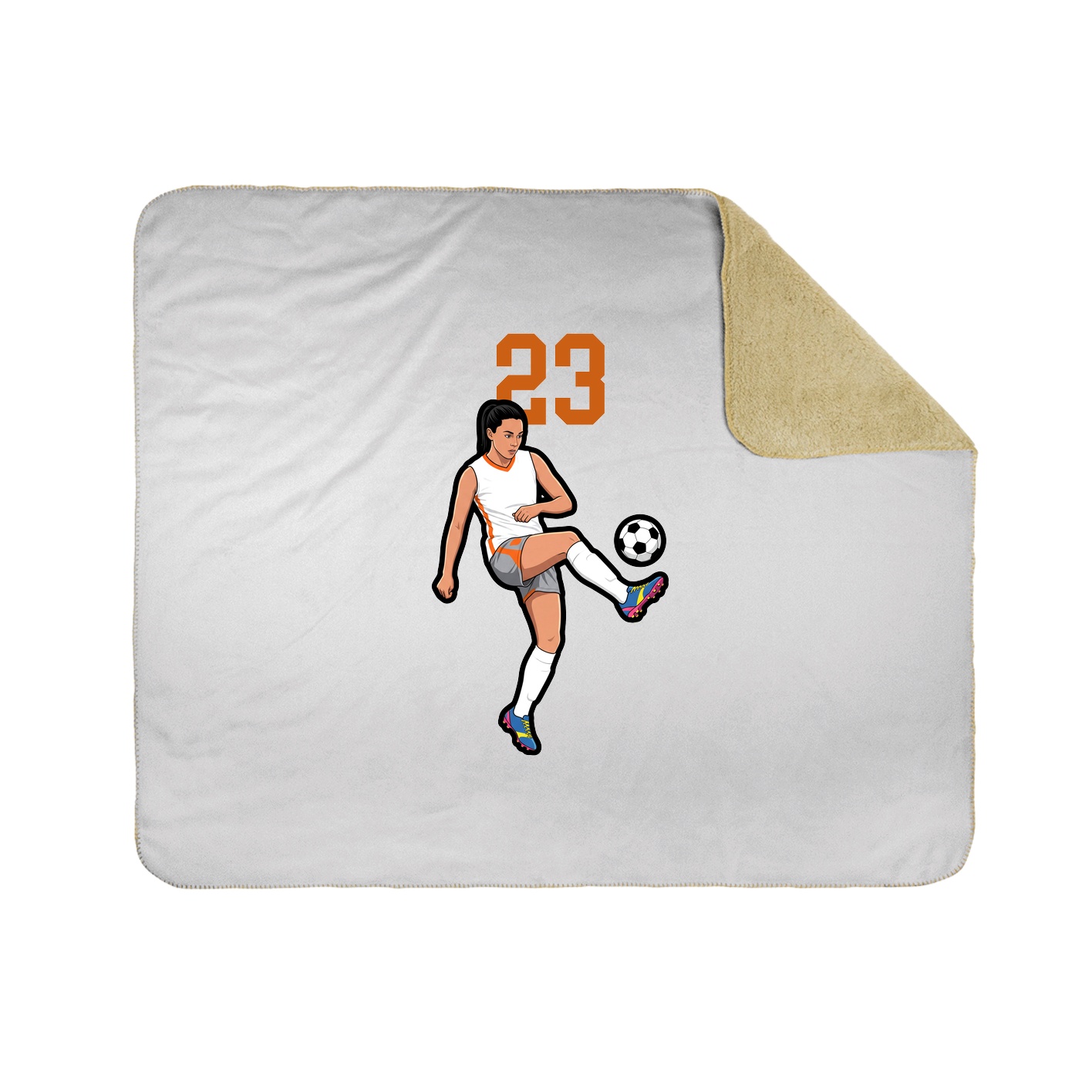 Throw Blanket — Number Top in White