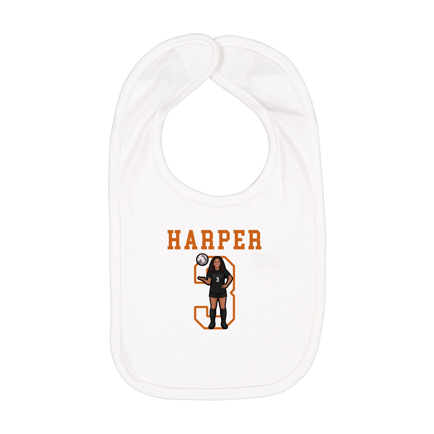 Infant Bib — Shirsey in White