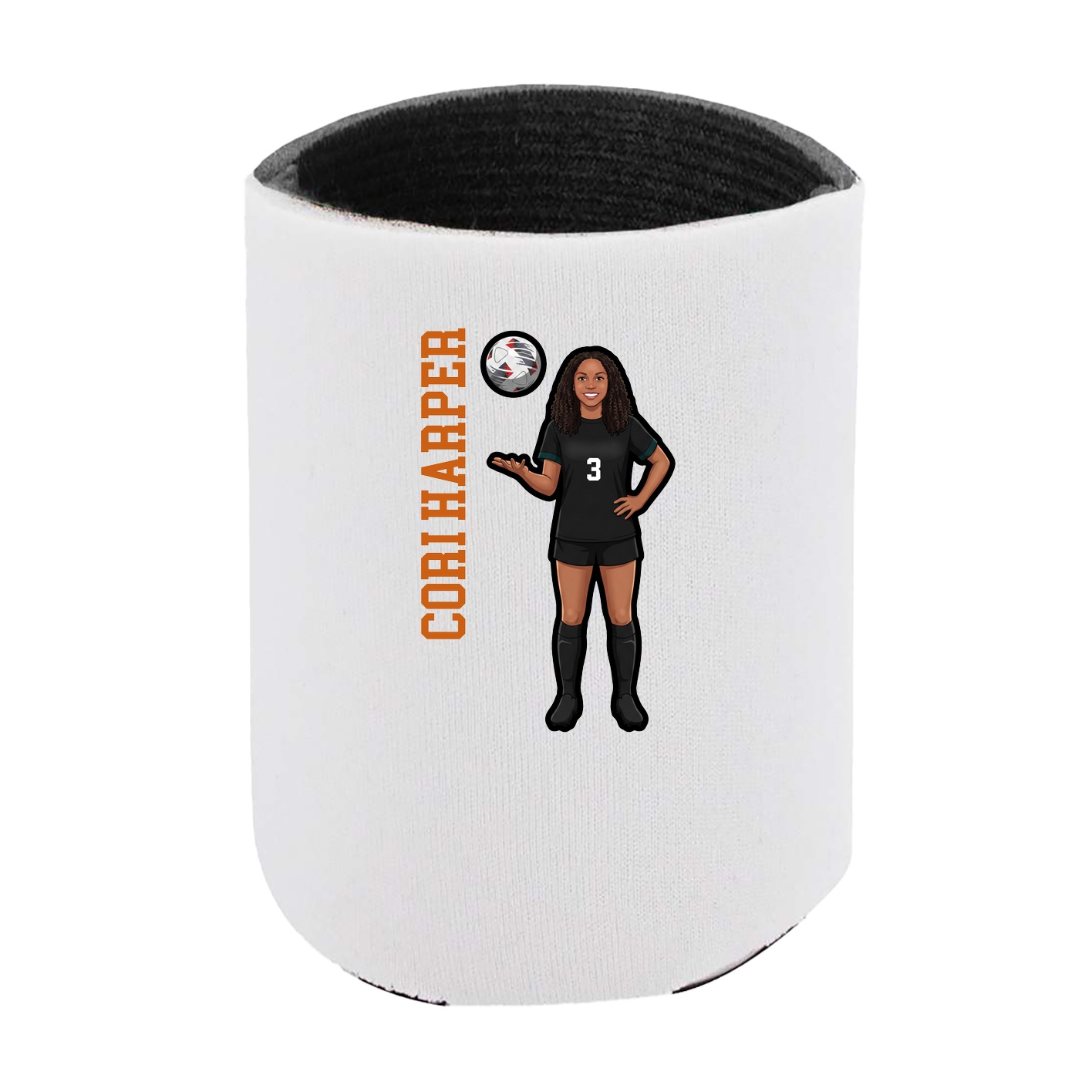 Can Holder — Name Vertical in White
