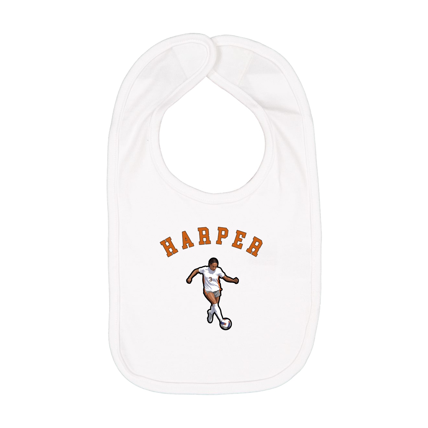 Infant Bib — Shirsey Arch in White
