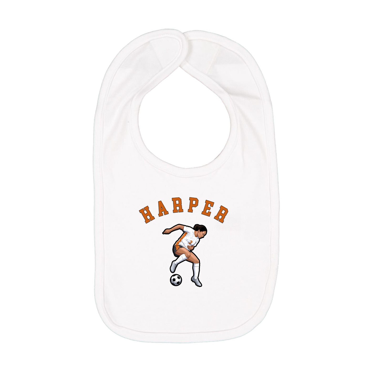 Infant Bib — Shirsey Arch in White