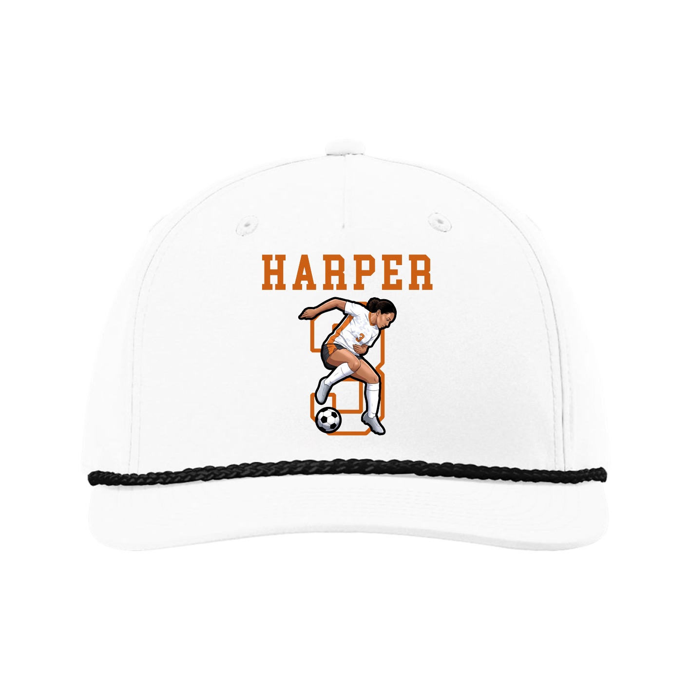 Five-Panel Classic Rope Cap — Shirsey in White