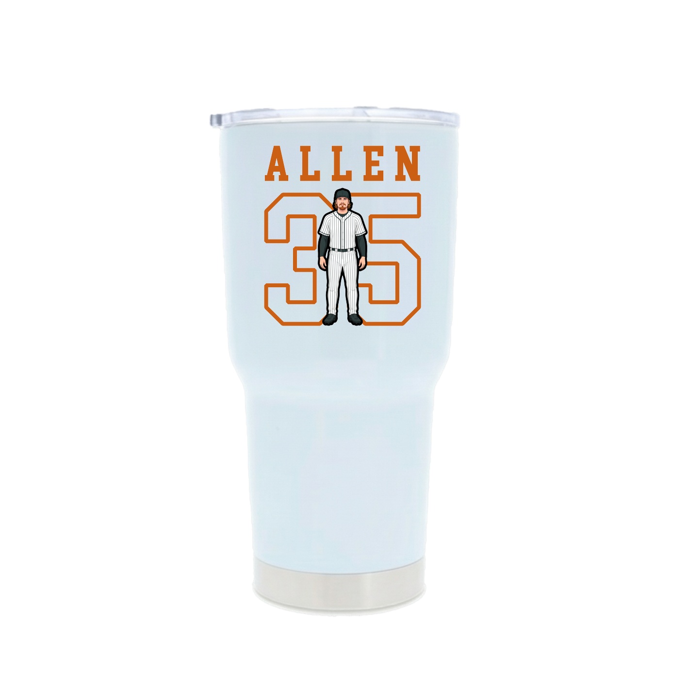 30oz Stainless Steel Tumbler — Shirsey in White