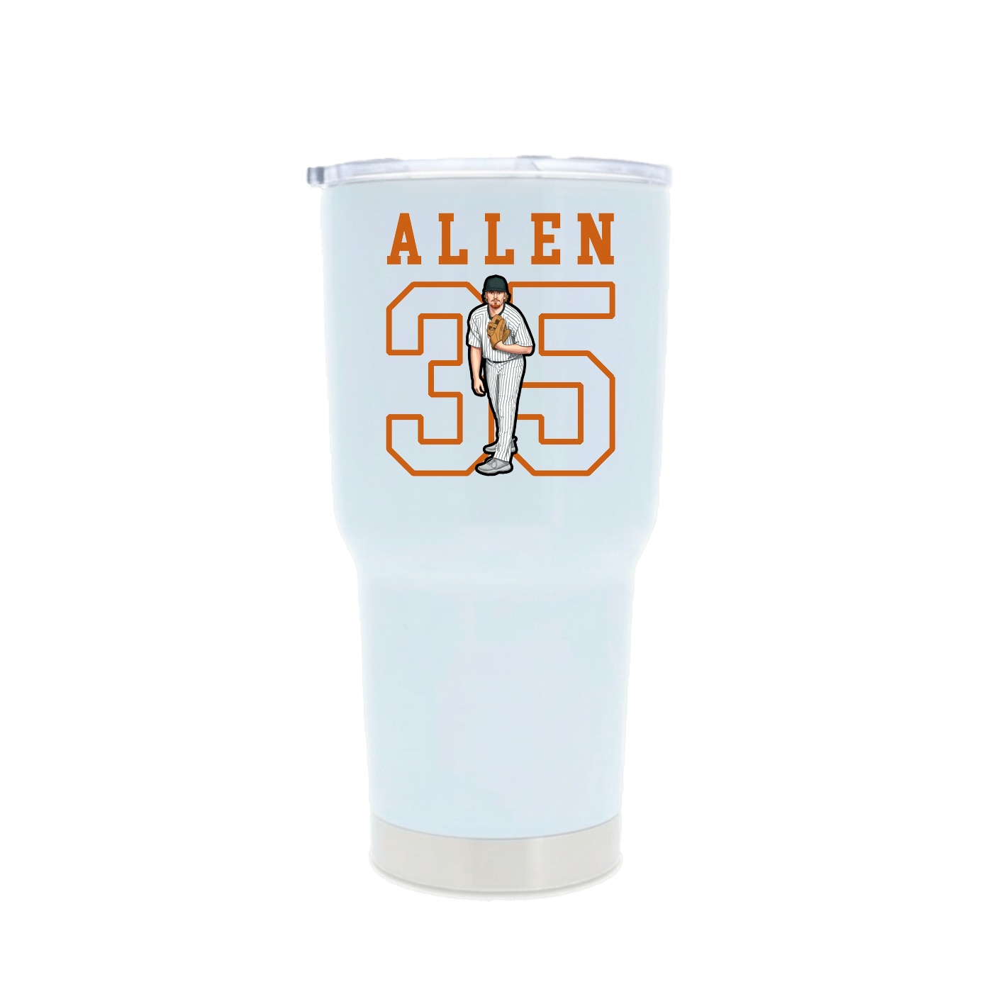 30oz Stainless Steel Tumbler — Shirsey in White