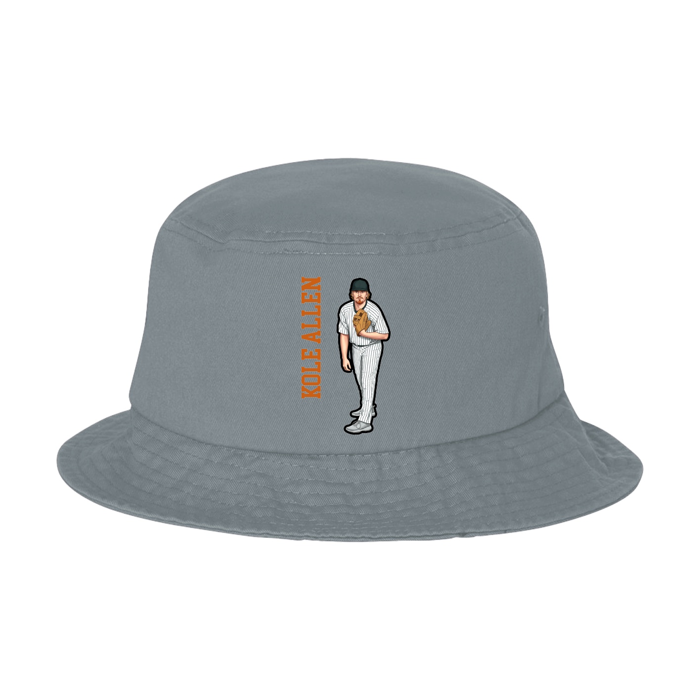 Bucket Cap — Name Vertical in Grey